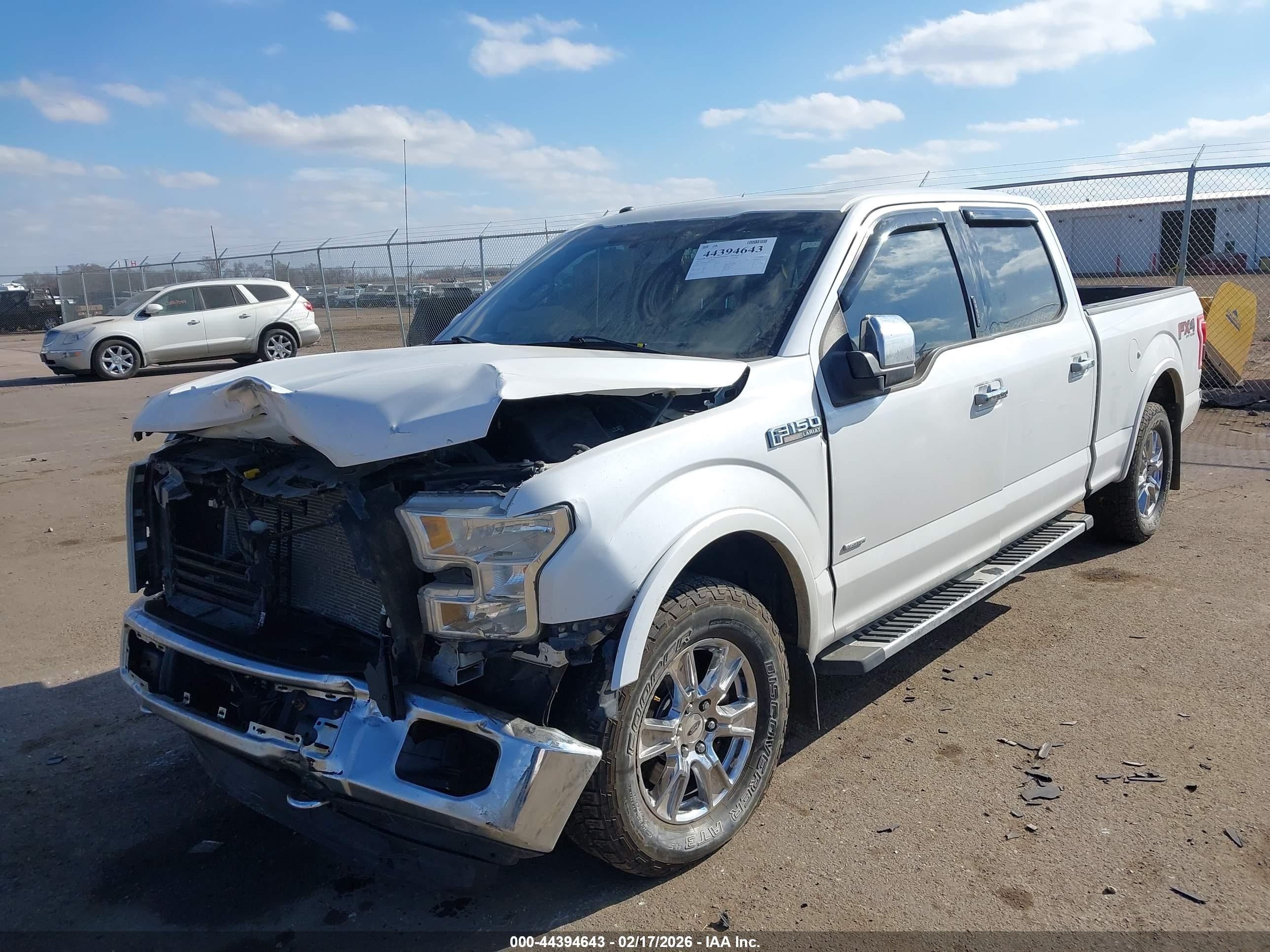 2015 Ford F-150 Lariat White vin: 1FTFW1EG8FKD21110