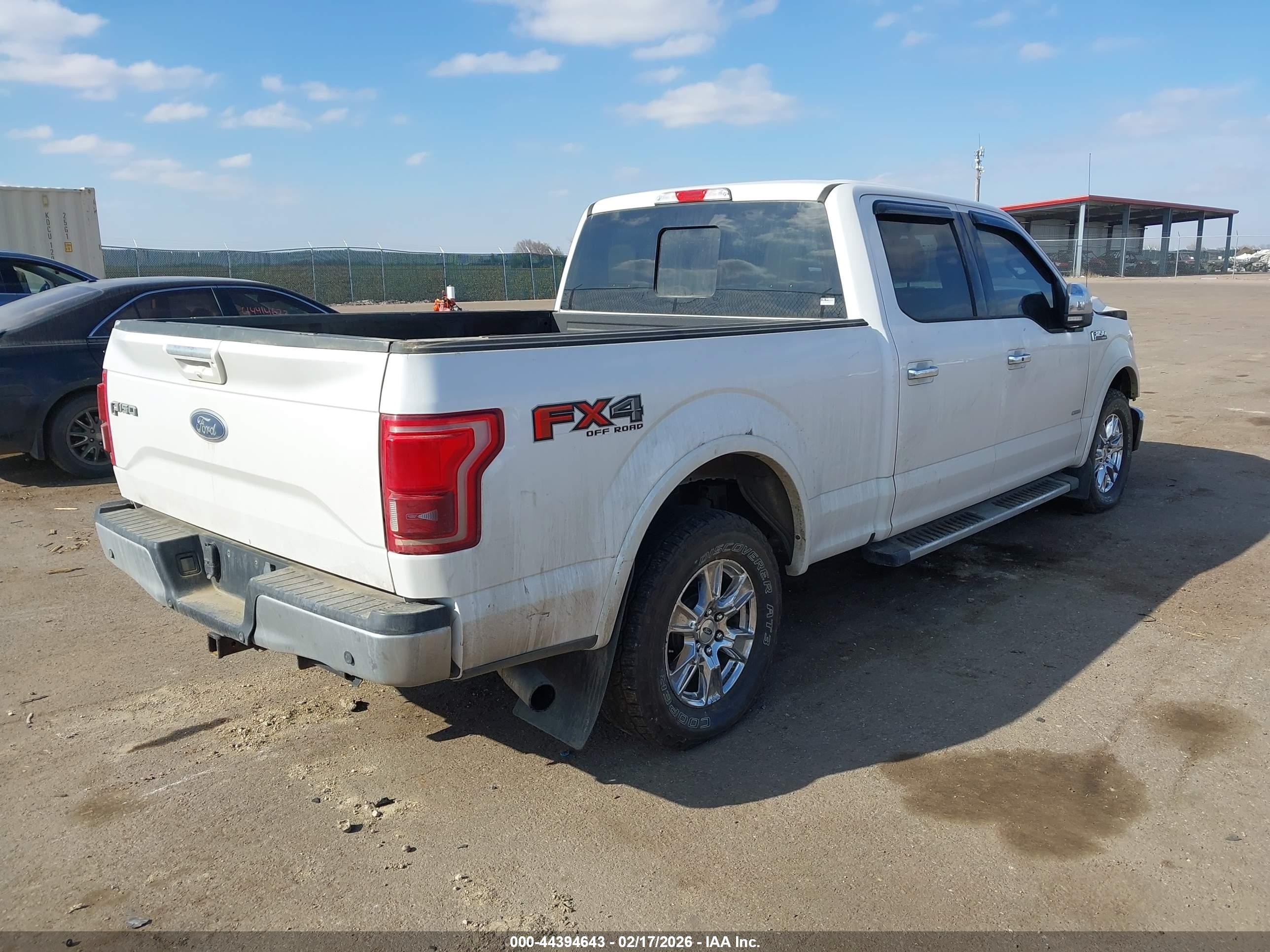 2015 Ford F-150 Lariat White vin: 1FTFW1EG8FKD21110