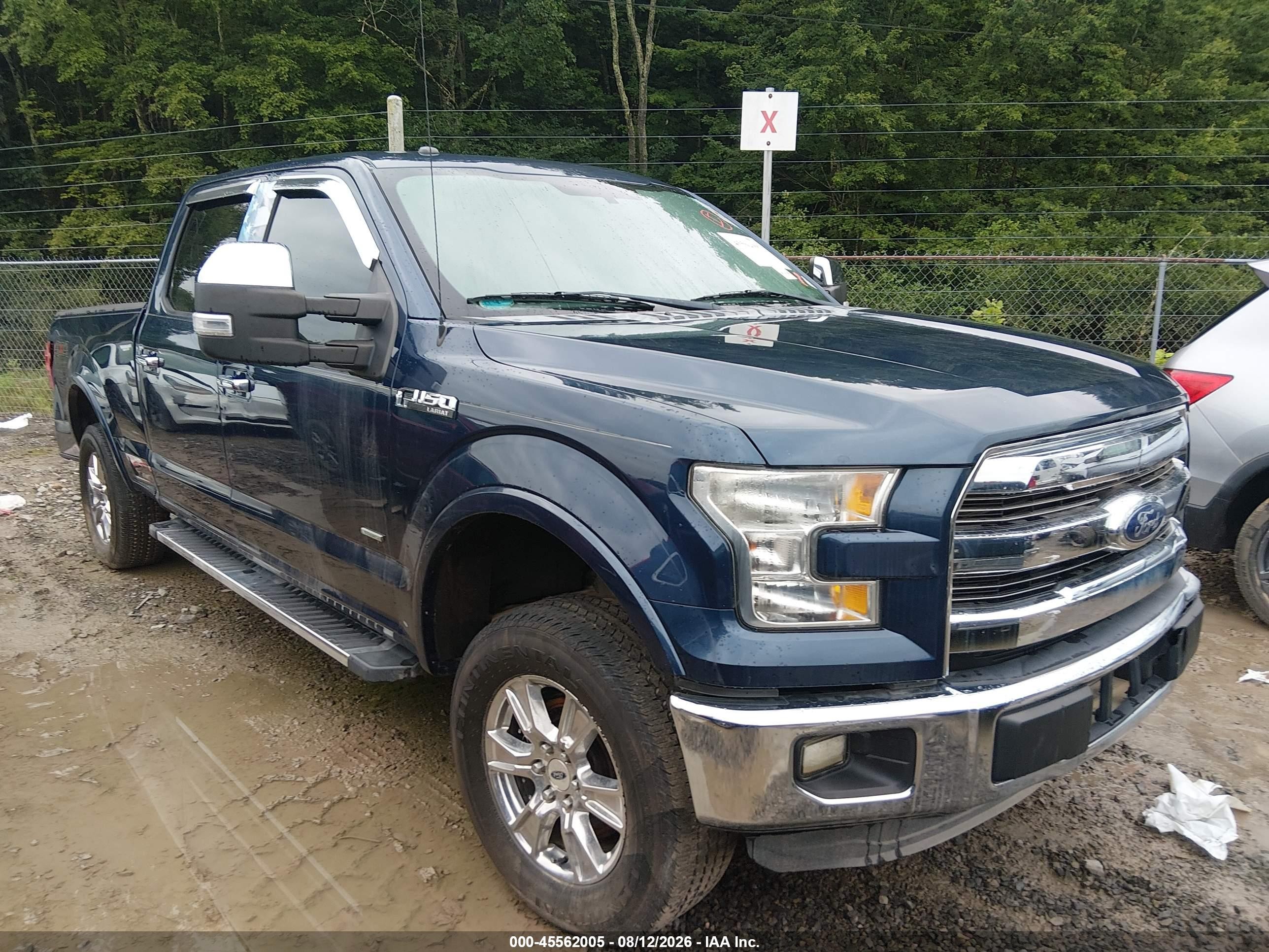 2015 Ford F-150 King Ranch/lariat/platinum/xl/xlt Blue vin: 1FTFW1EG9FFB39652