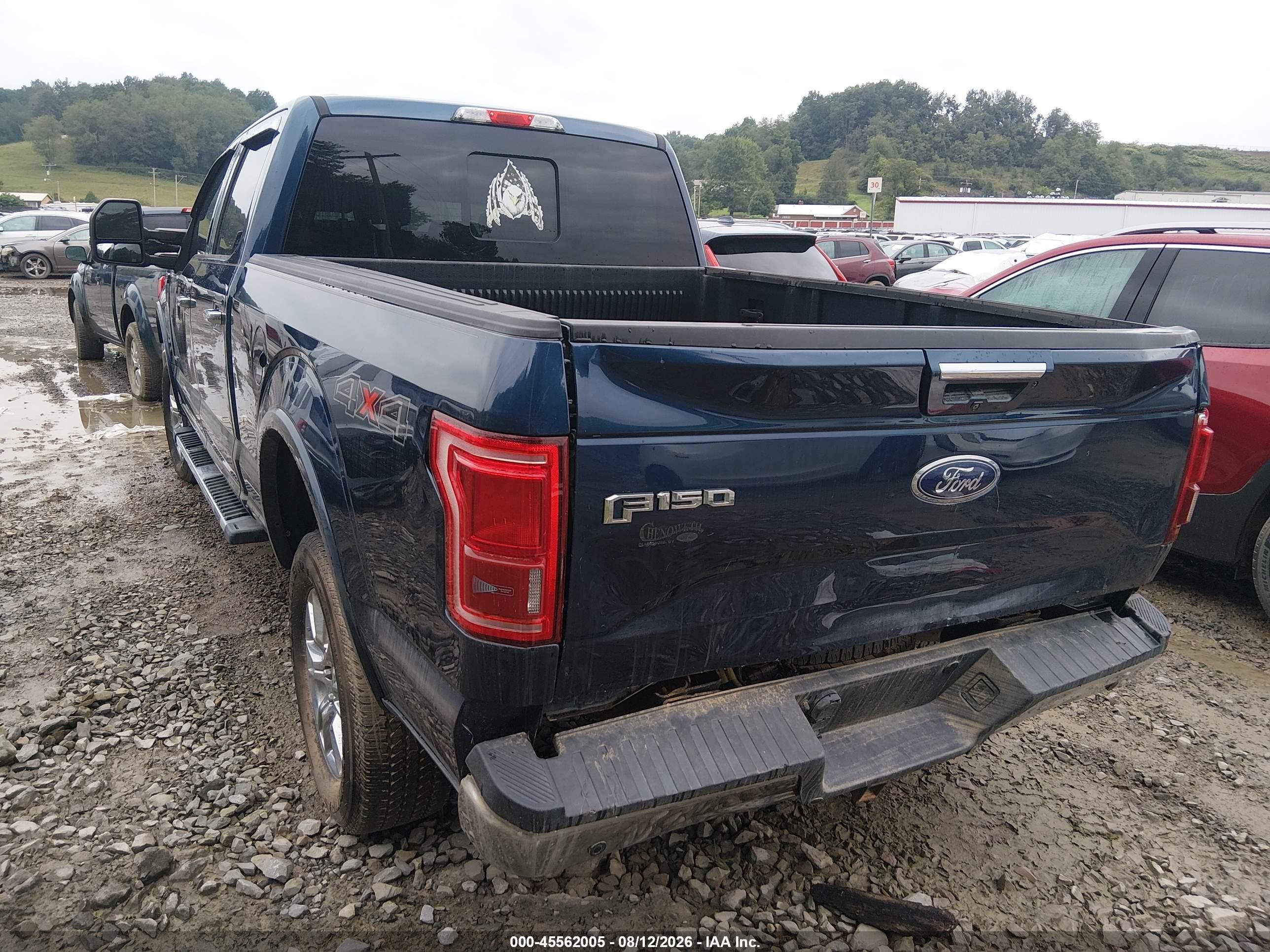 2015 Ford F-150 King Ranch/lariat/platinum/xl/xlt Blue vin: 1FTFW1EG9FFB39652