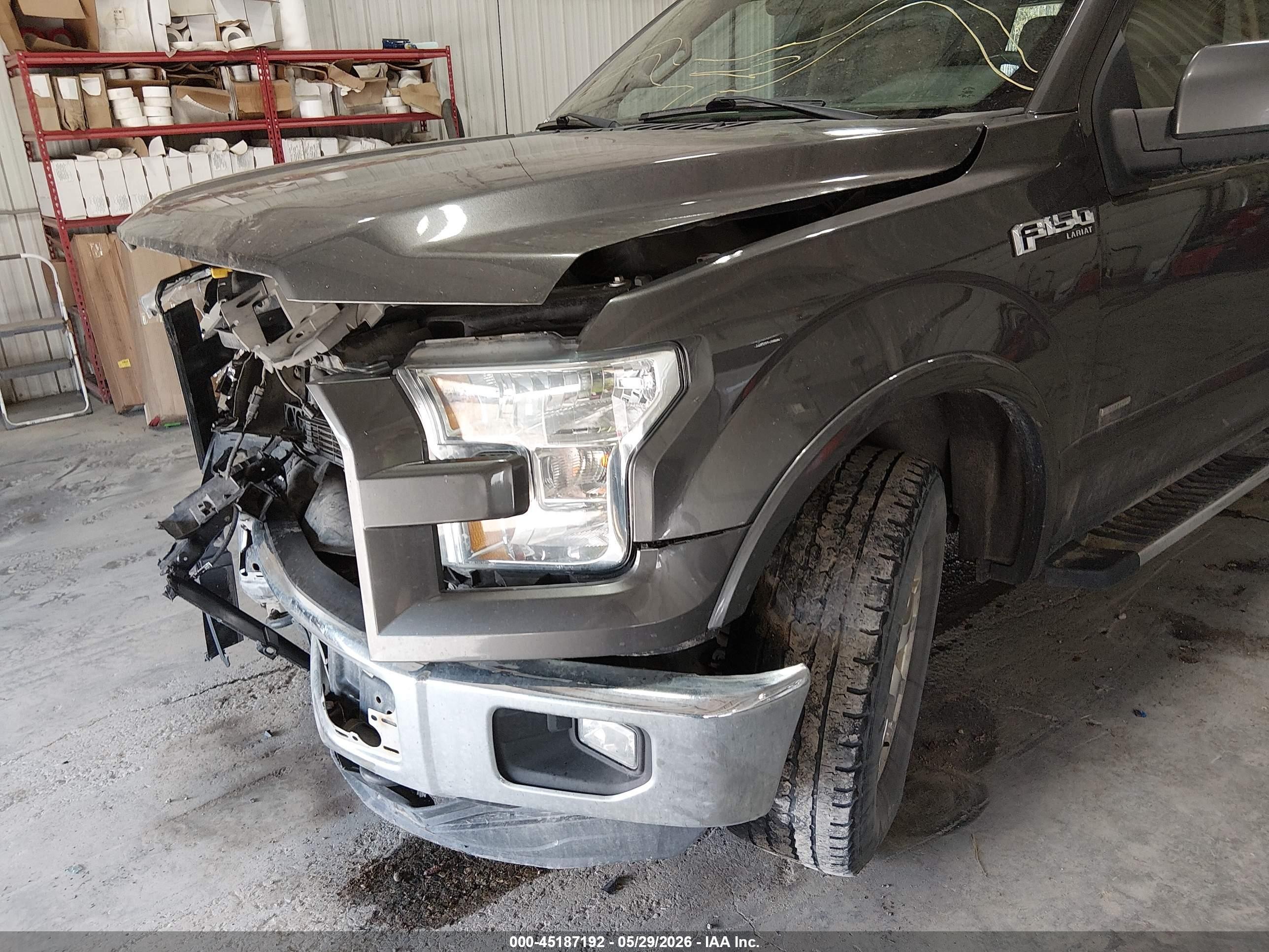 2015 Ford F-150 Lariat Gray vin: 1FTFW1EG9FKD20953