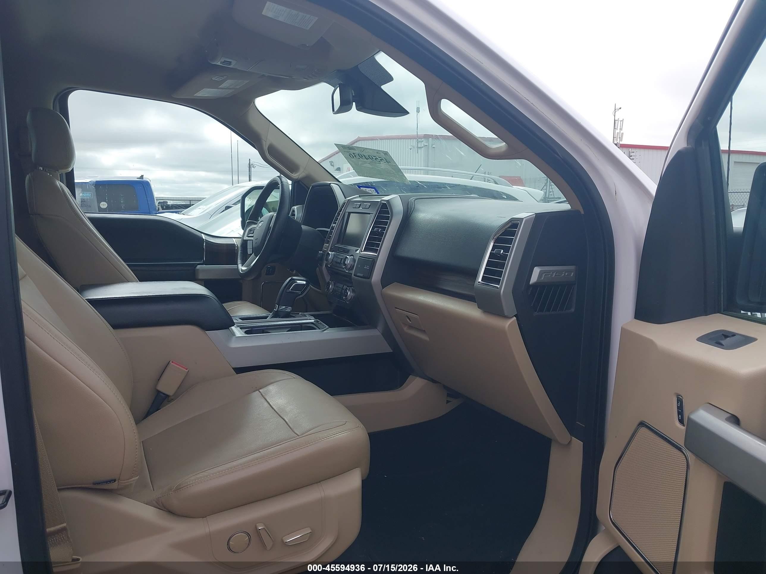 2015 Ford F-150 King Ranch/lariat/platinum/xl/xlt White vin: 1FTFW1EG9FKD26378