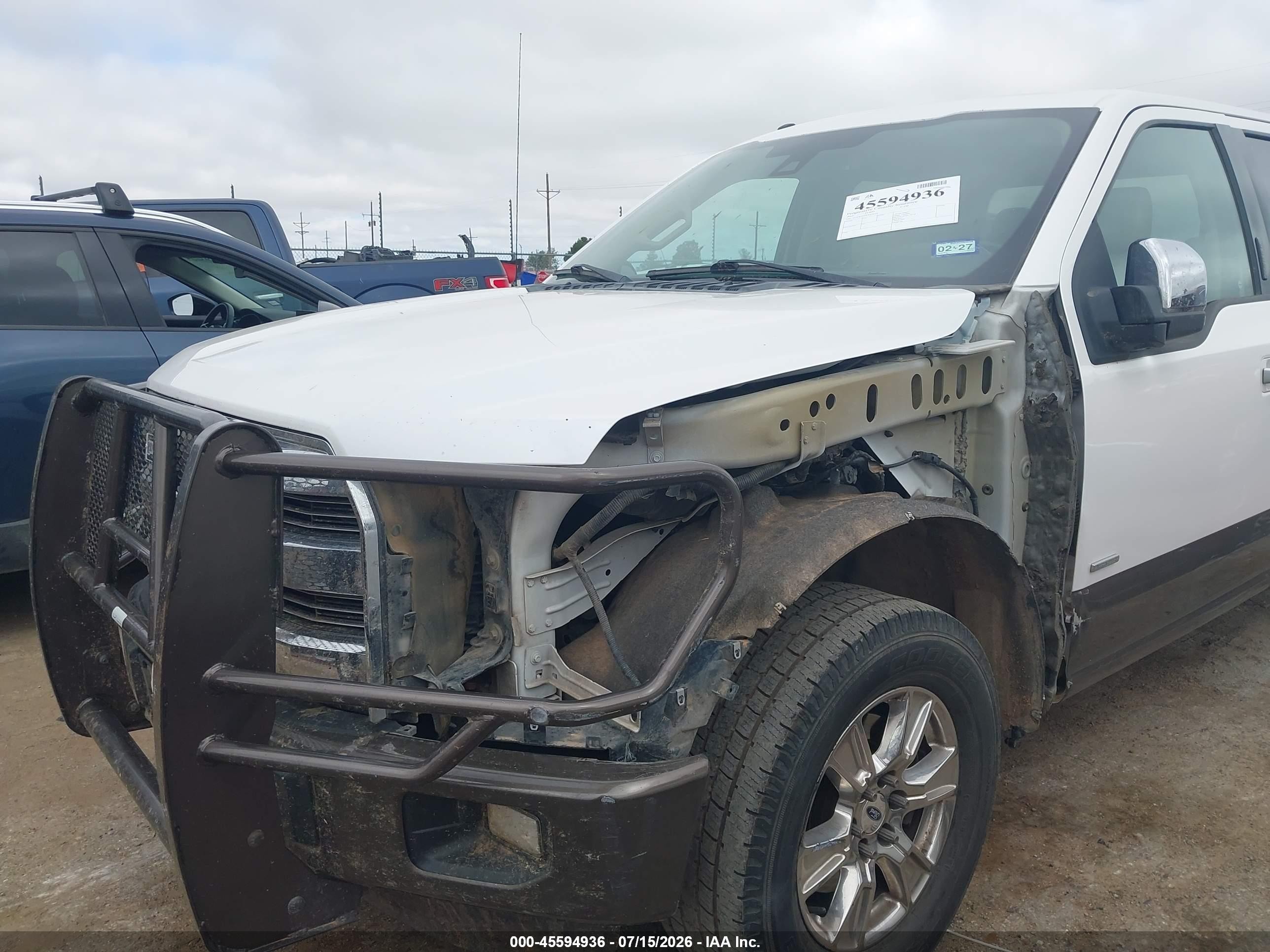 2015 Ford F-150 King Ranch/lariat/platinum/xl/xlt White vin: 1FTFW1EG9FKD26378