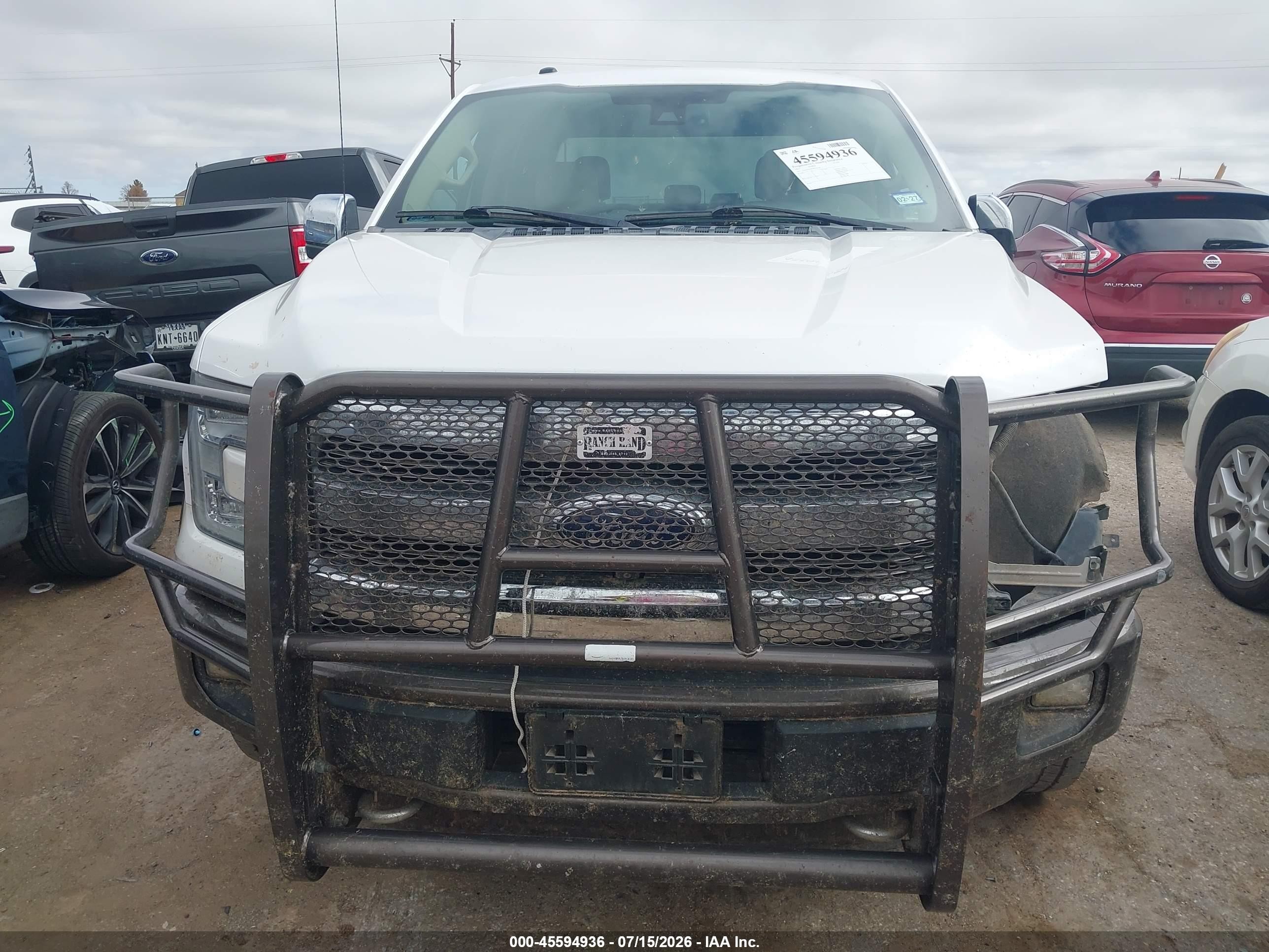 2015 Ford F-150 King Ranch/lariat/platinum/xl/xlt White vin: 1FTFW1EG9FKD26378