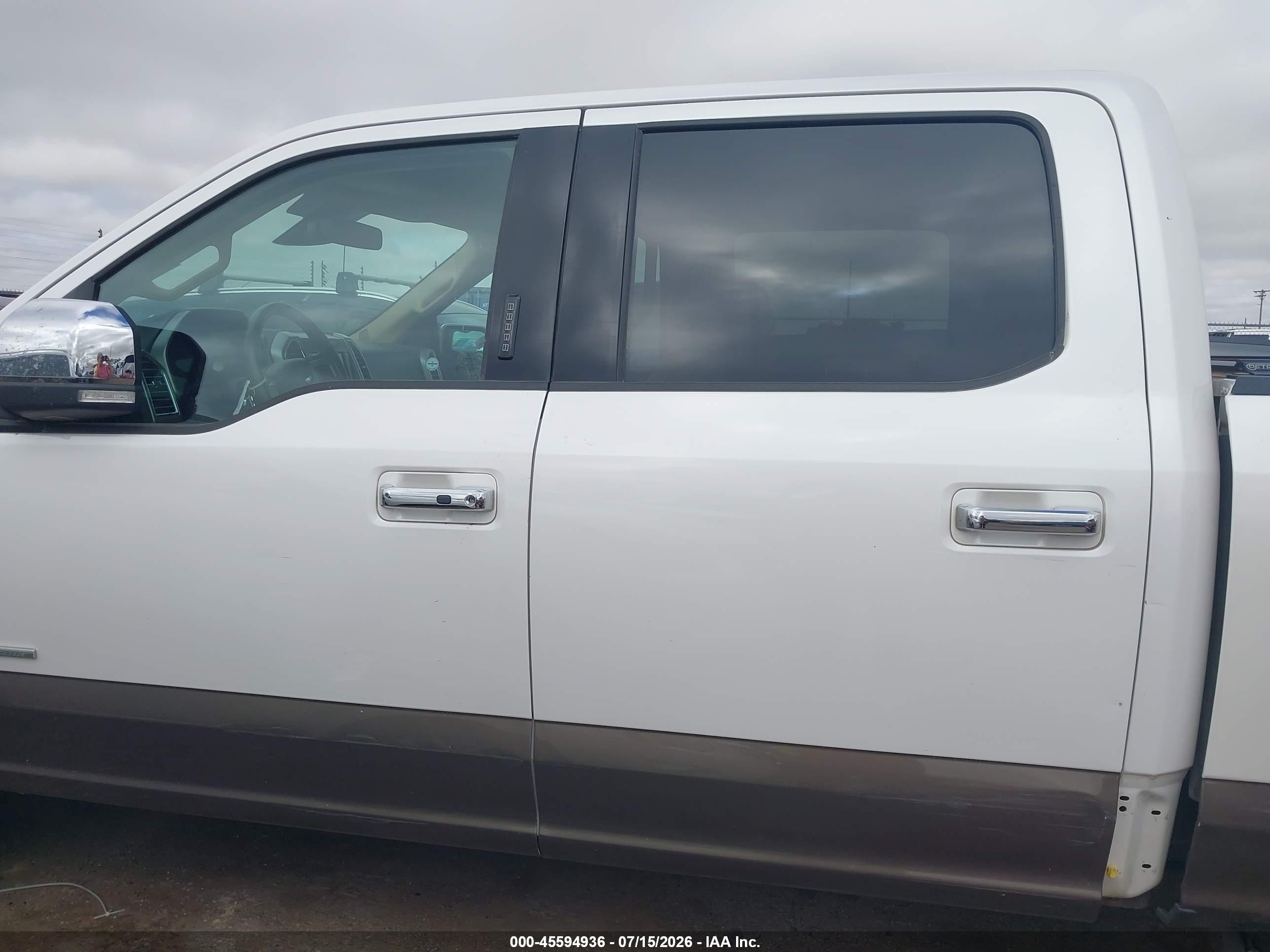 2015 Ford F-150 King Ranch/lariat/platinum/xl/xlt White vin: 1FTFW1EG9FKD26378