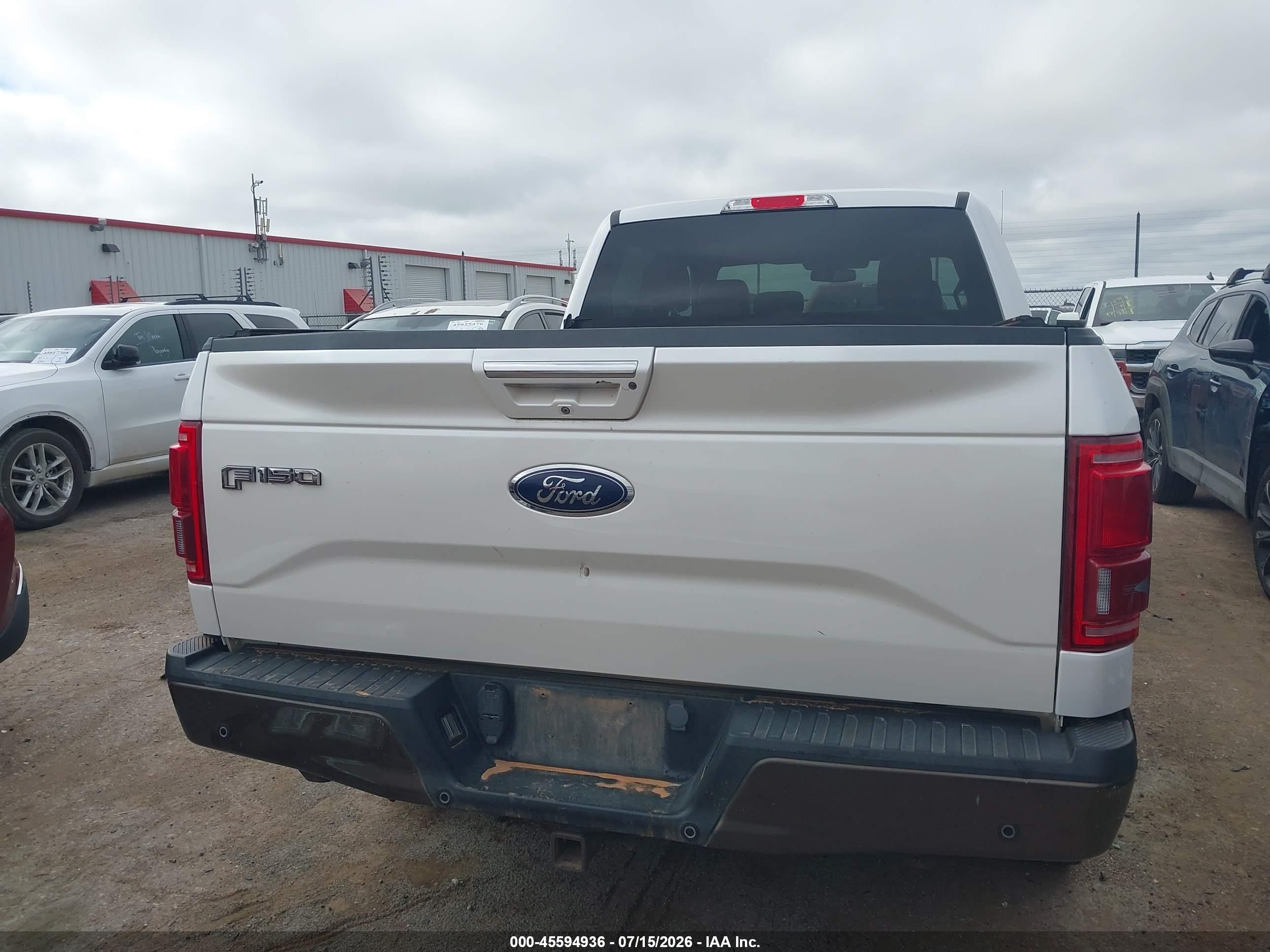 2015 Ford F-150 King Ranch/lariat/platinum/xl/xlt White vin: 1FTFW1EG9FKD26378