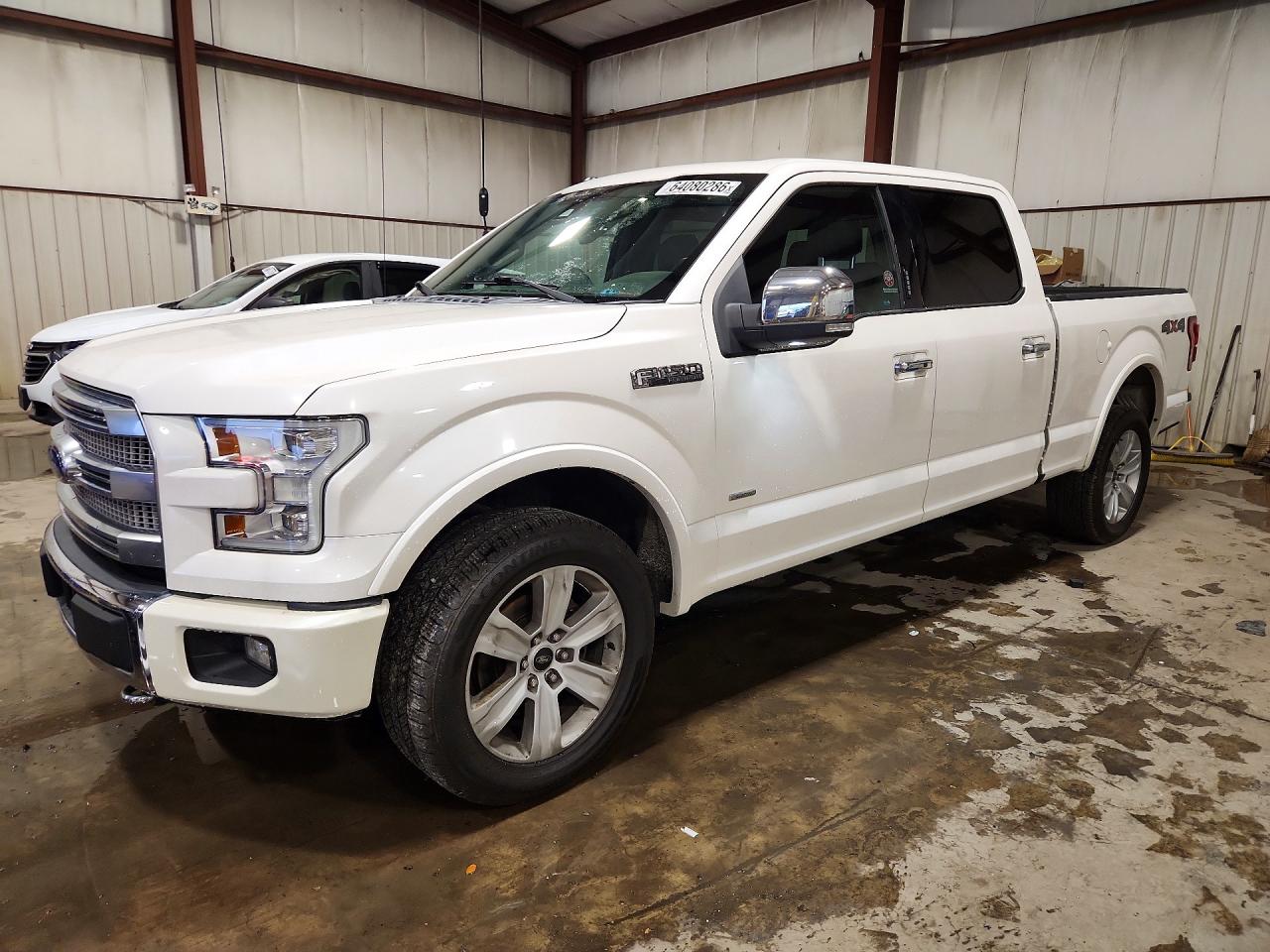 2015 Ford F150 Supercrew White vin: 1FTFW1EGXFFA32156