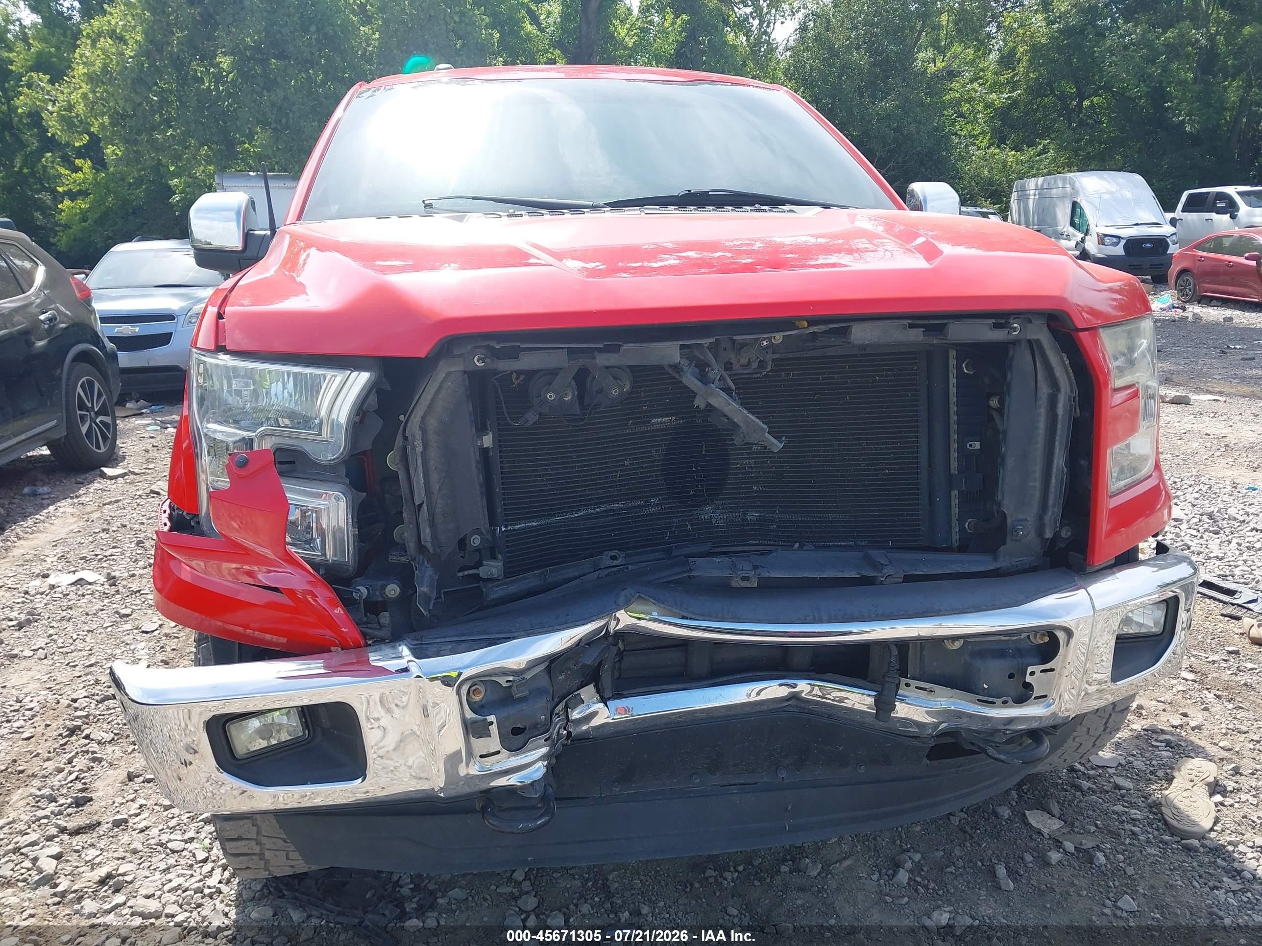 2015 Ford F-150 Xlt Red vin: 1FTFW1EGXFFA80675