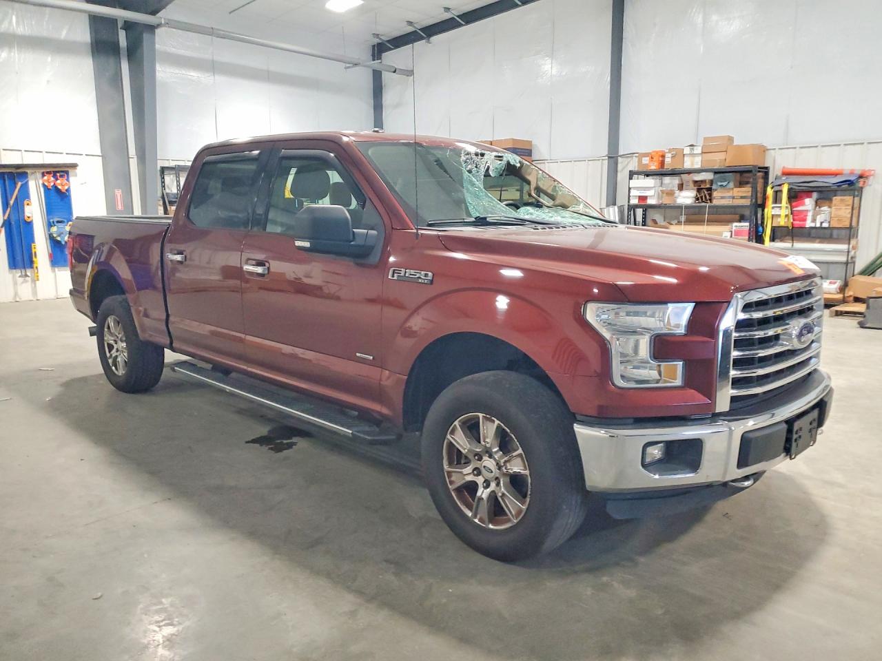 2015 Ford F150 Supercrew Burgundy vin: 1FTFW1EGXFKE98922
