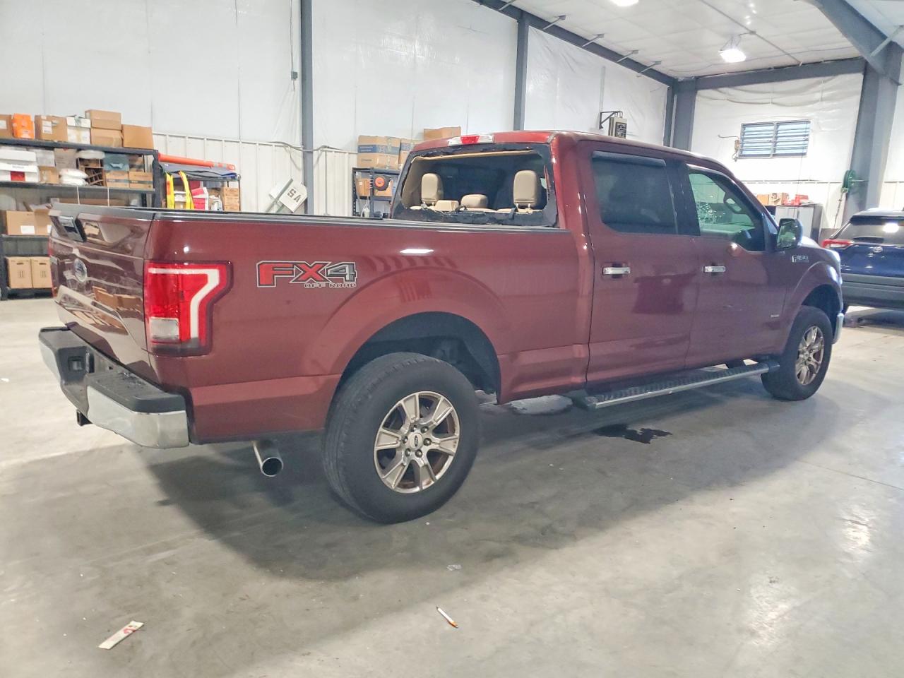 2015 Ford F150 Supercrew Burgundy vin: 1FTFW1EGXFKE98922
