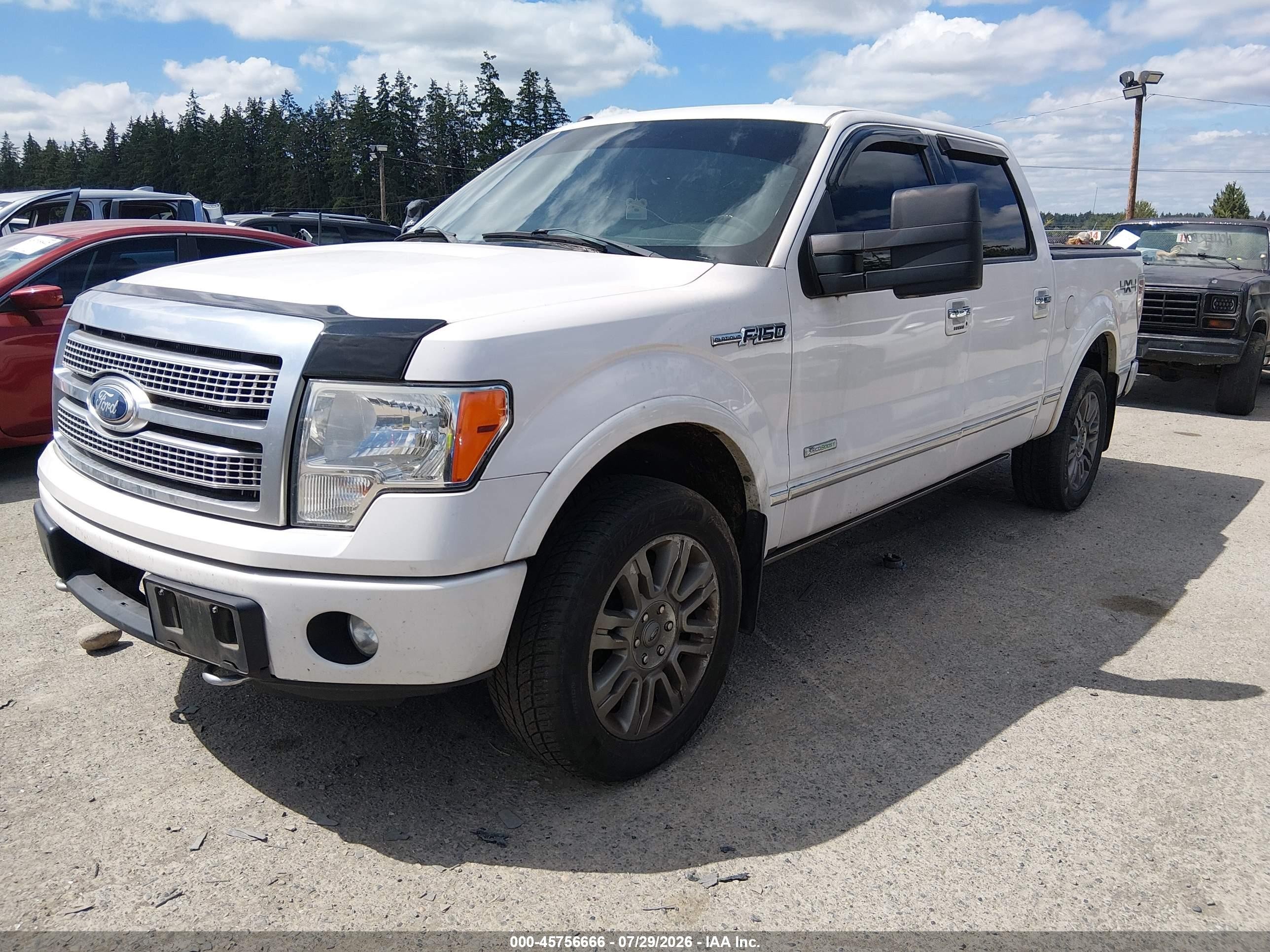 2011 Ford F-150 Platinum White vin: 1FTFW1ET0BFA52861