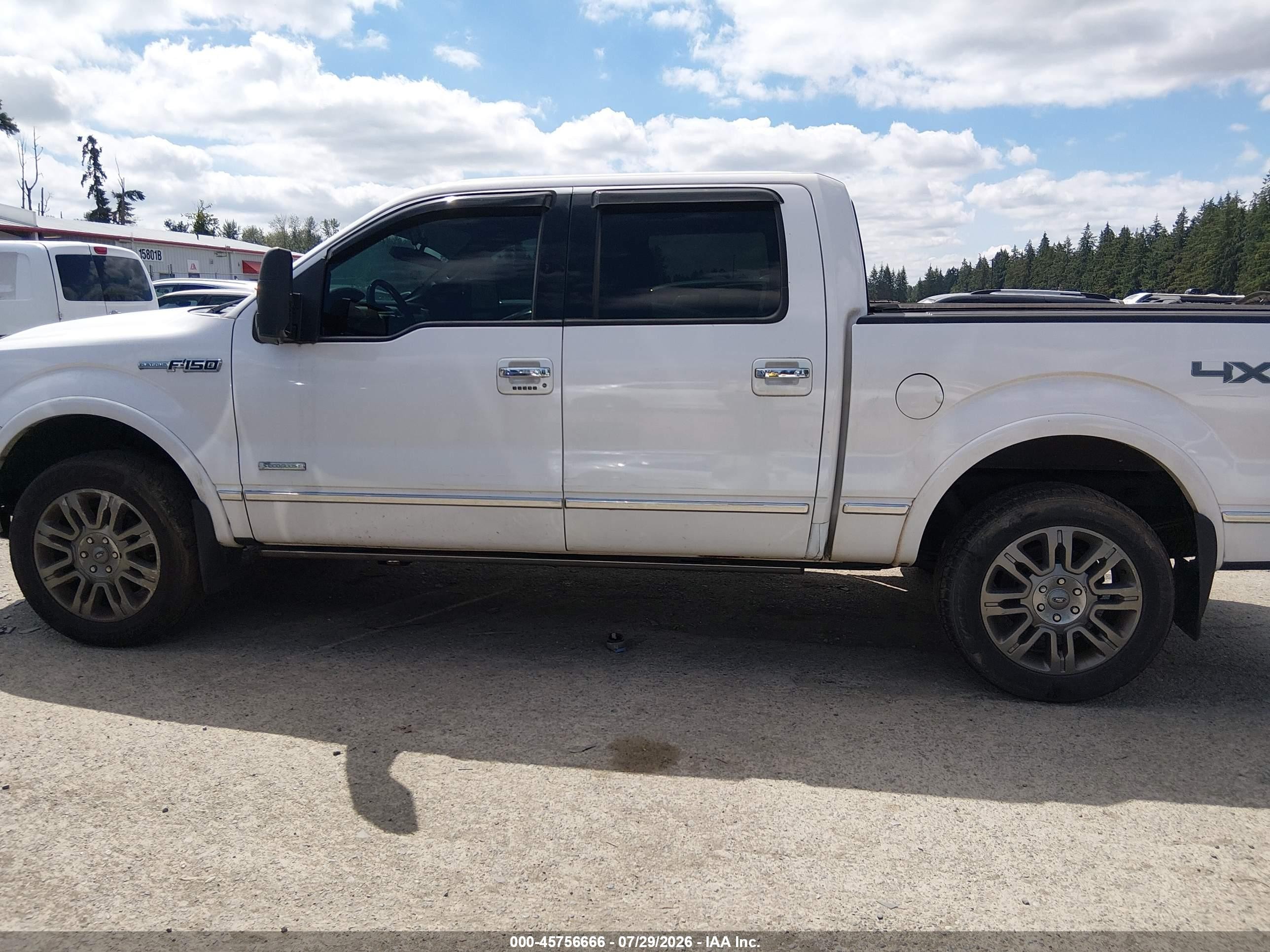 2011 Ford F-150 Platinum White vin: 1FTFW1ET0BFA52861