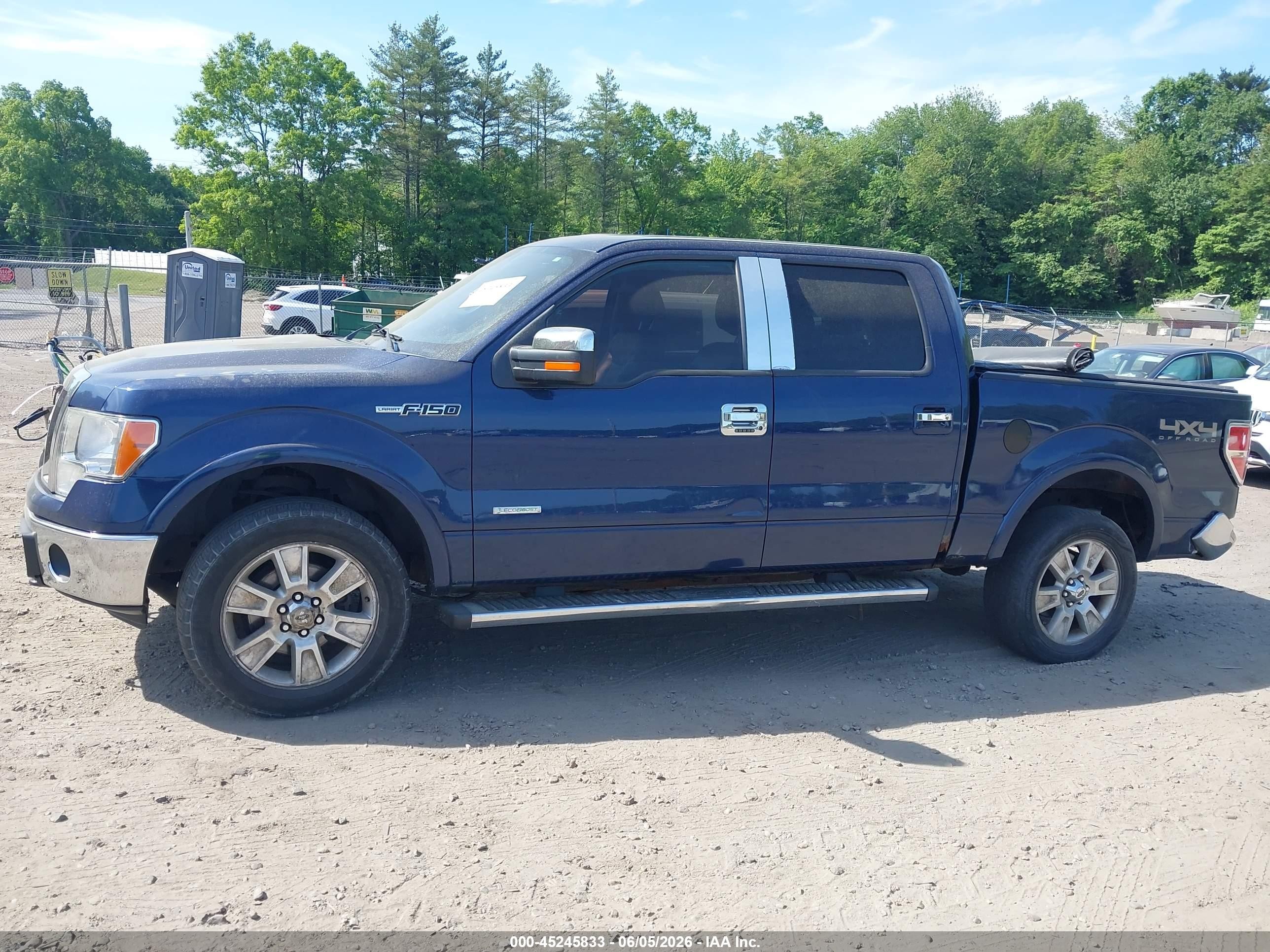 2011 Ford F-150 Lariat Blue vin: 1FTFW1ET0BFA90638