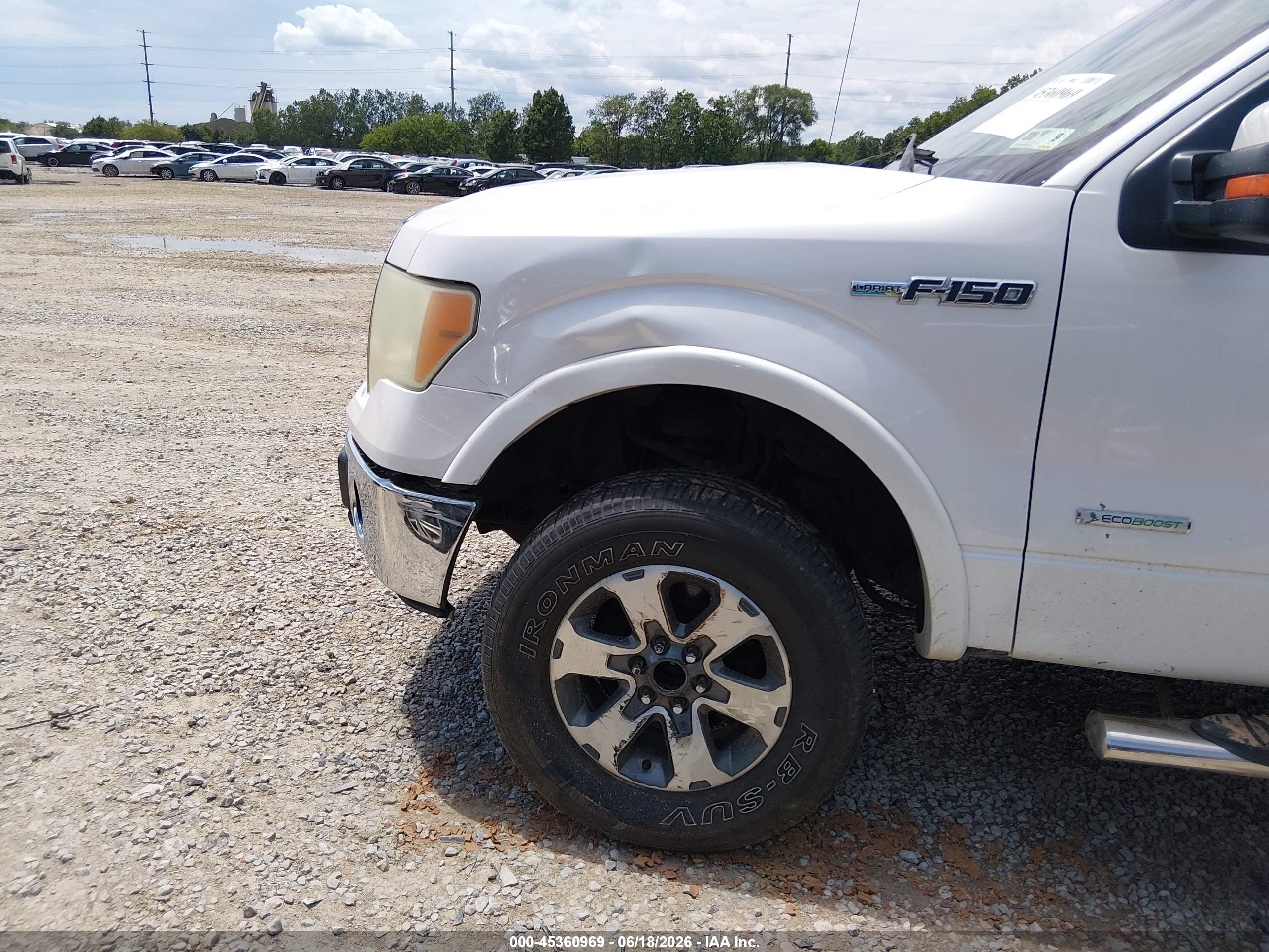 2011 Ford F-150 Lariat White vin: 1FTFW1ET0BFB90206