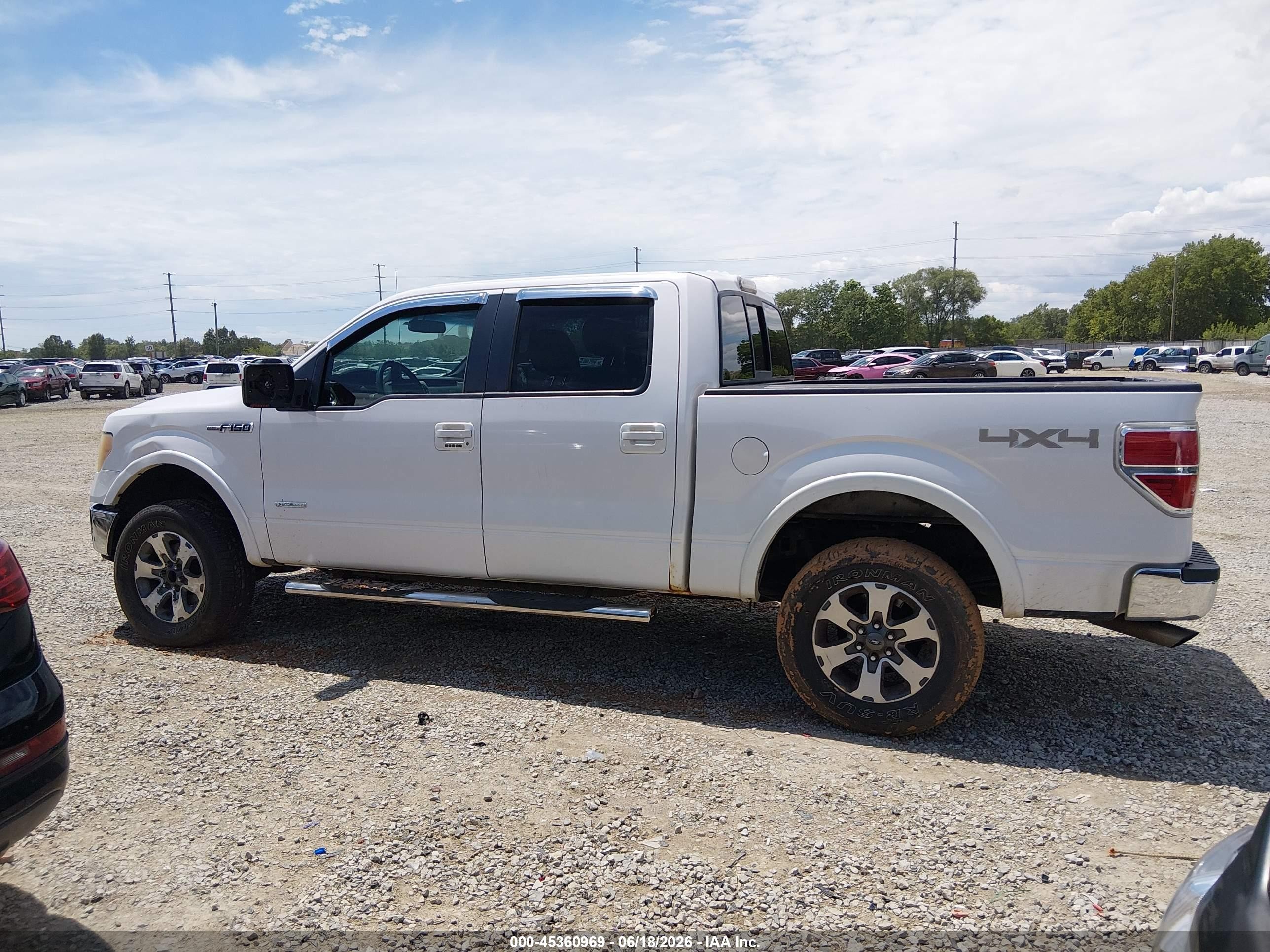 2011 Ford F-150 Lariat White vin: 1FTFW1ET0BFB90206