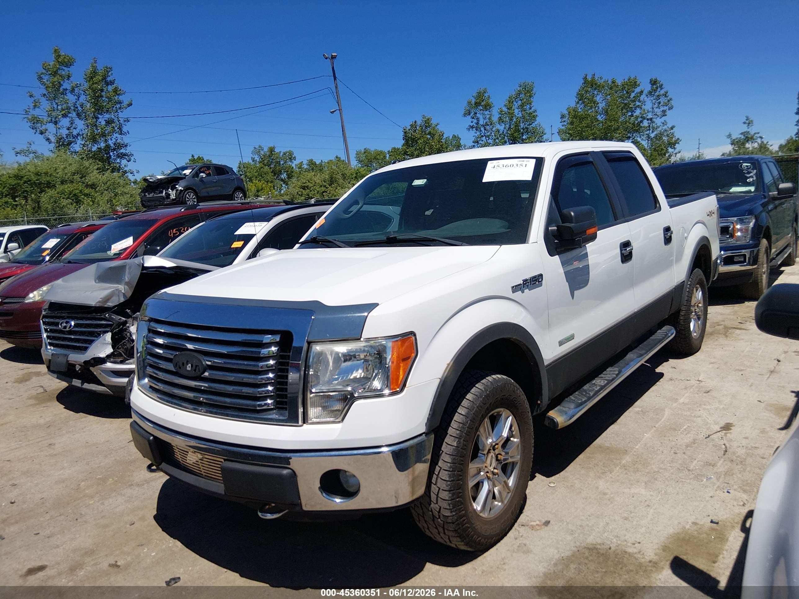 2011 Ford F-150 Xlt White vin: 1FTFW1ET0BFC11264