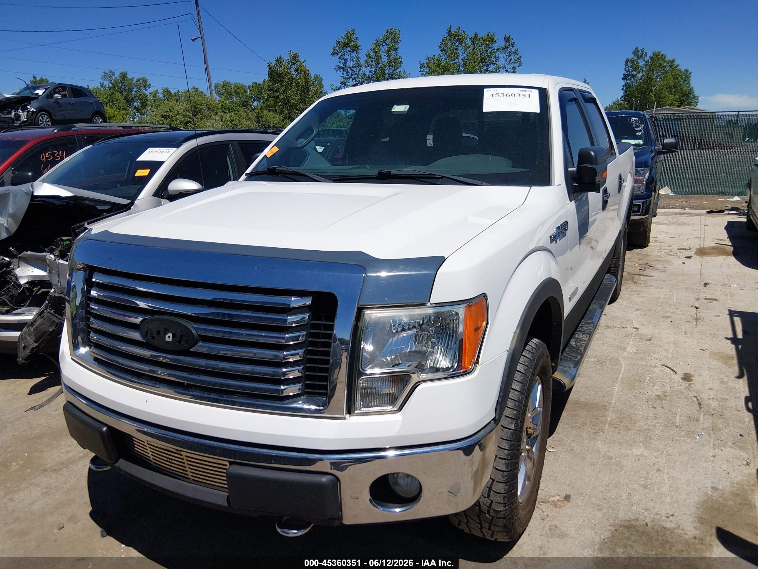 2011 Ford F-150 Xlt White vin: 1FTFW1ET0BFC11264