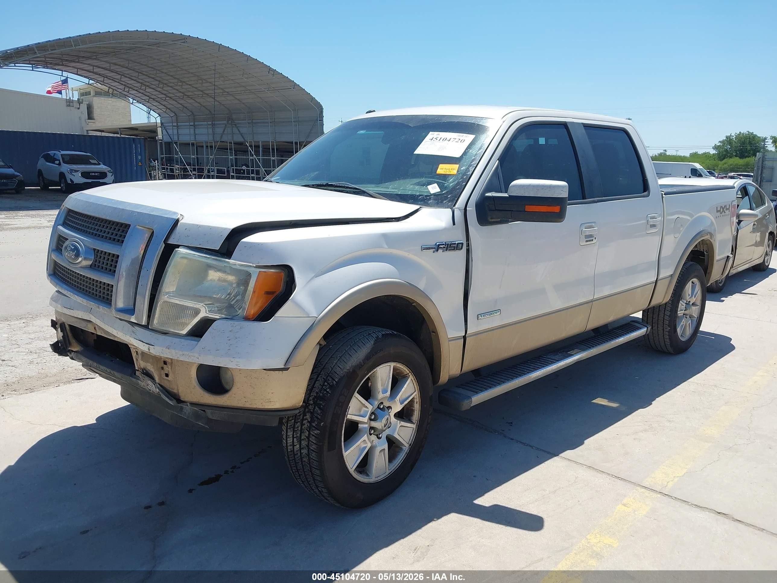 2012 Ford F-150 Lariat White vin: 1FTFW1ET0CFA41716