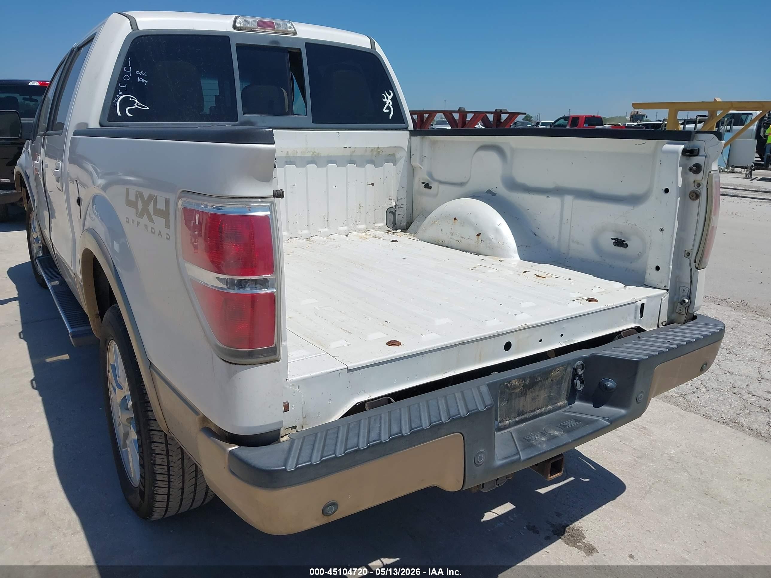 2012 Ford F-150 Lariat White vin: 1FTFW1ET0CFA41716