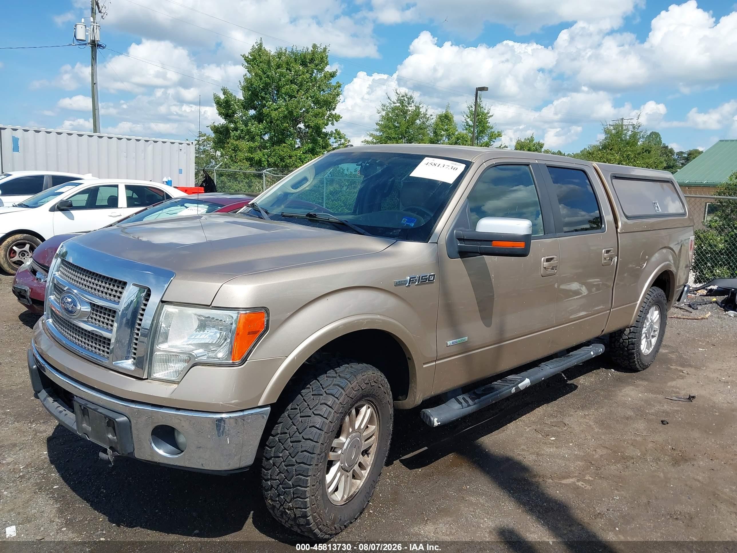 2012 Ford F-150 Lariat Бежевый vin: 1FTFW1ET0CFA59813