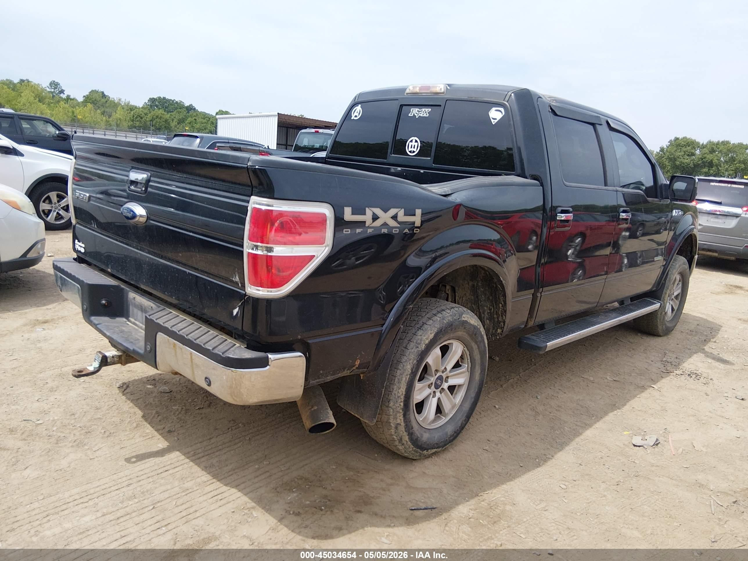 2012 Ford F-150 Lariat Черный vin: 1FTFW1ET0CFA84243