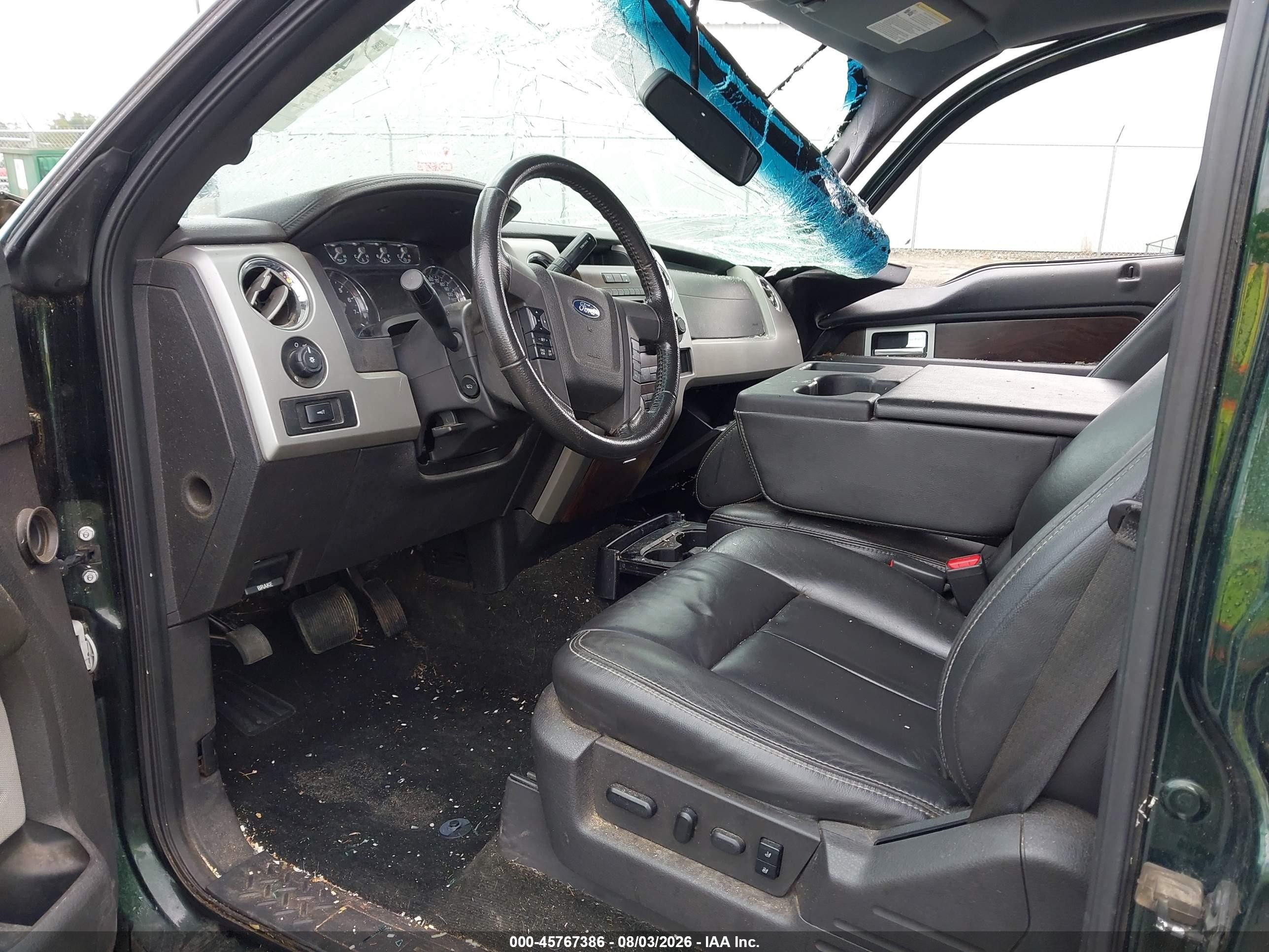2012 Ford F-150 Lariat Green vin: 1FTFW1ET0CFB00554