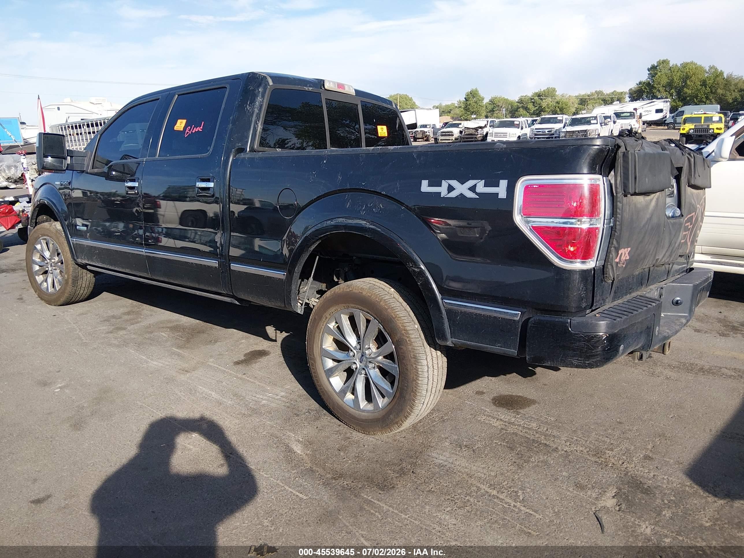 2012 Ford F-150 Fx4/king Ranch/lariat/platinum/xl/xlt Черный vin: 1FTFW1ET0CFB73309