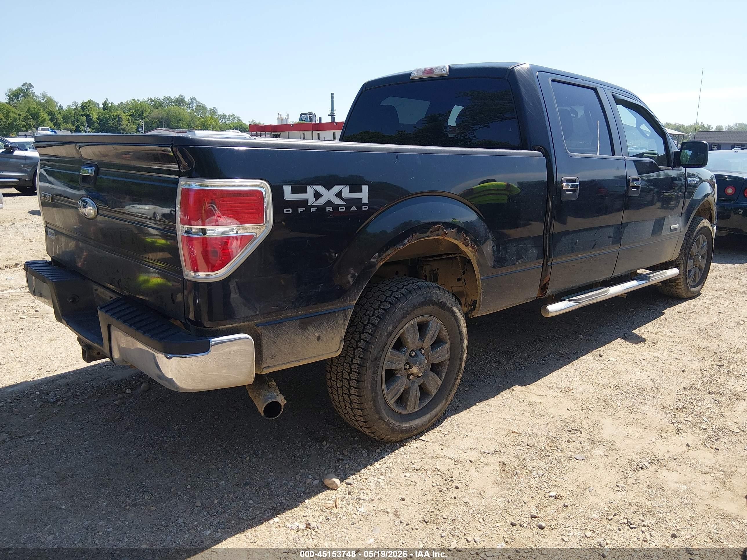 2012 Ford F-150 Xlt Черный vin: 1FTFW1ET0CFB78848