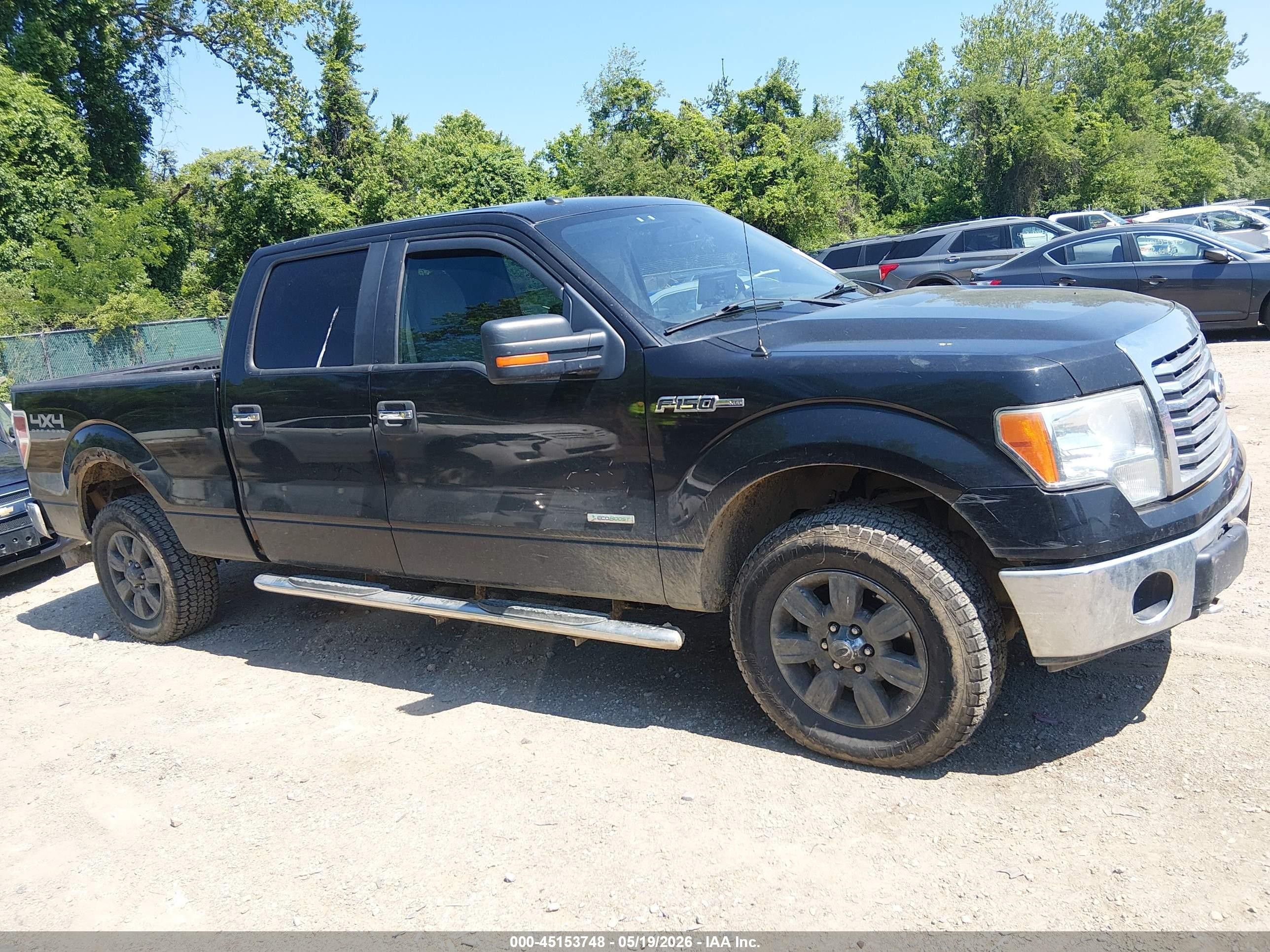 2012 Ford F-150 Xlt Черный vin: 1FTFW1ET0CFB78848