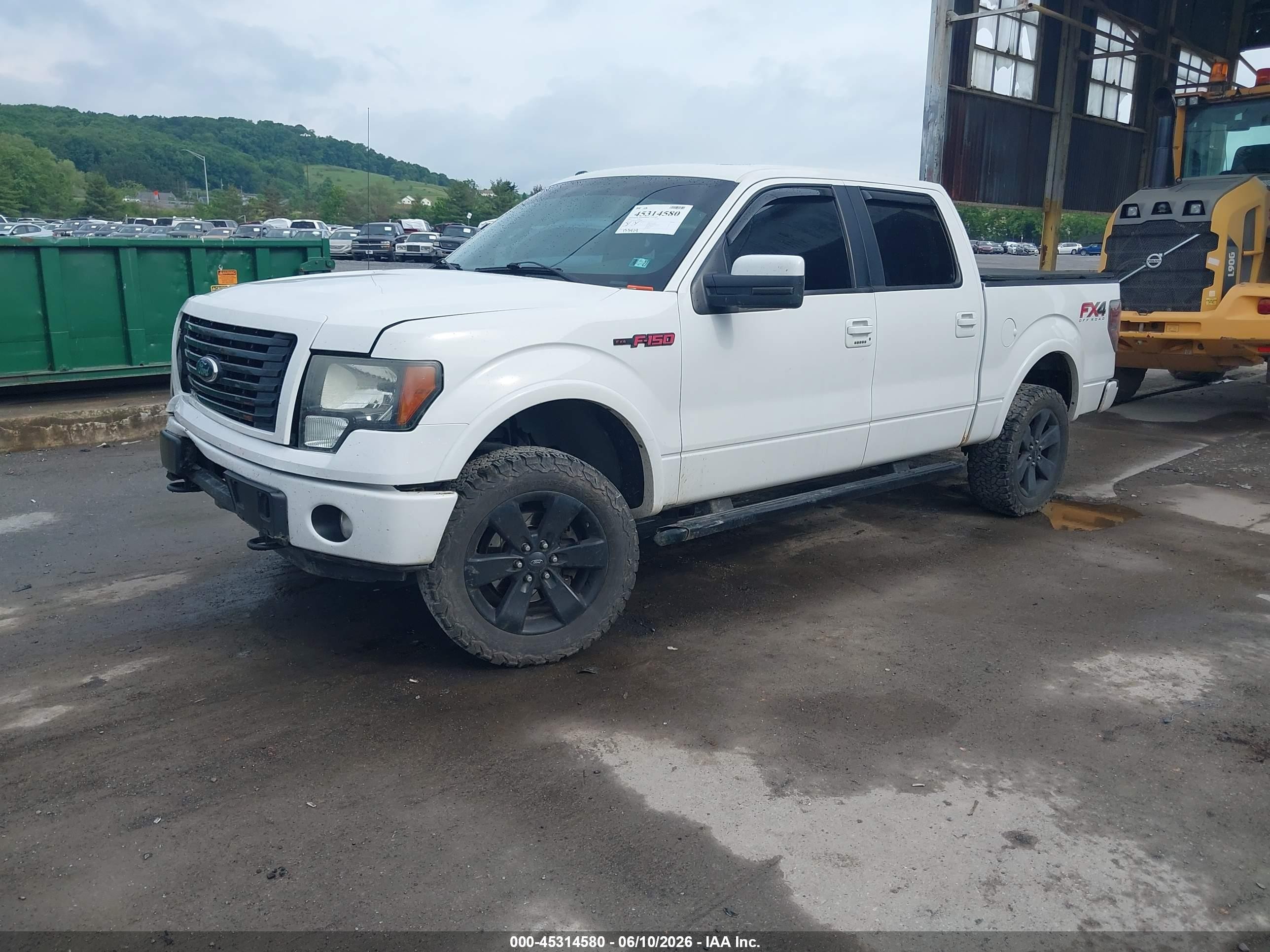2012 Ford F-150 Fx4 White vin: 1FTFW1ET0CFC16448