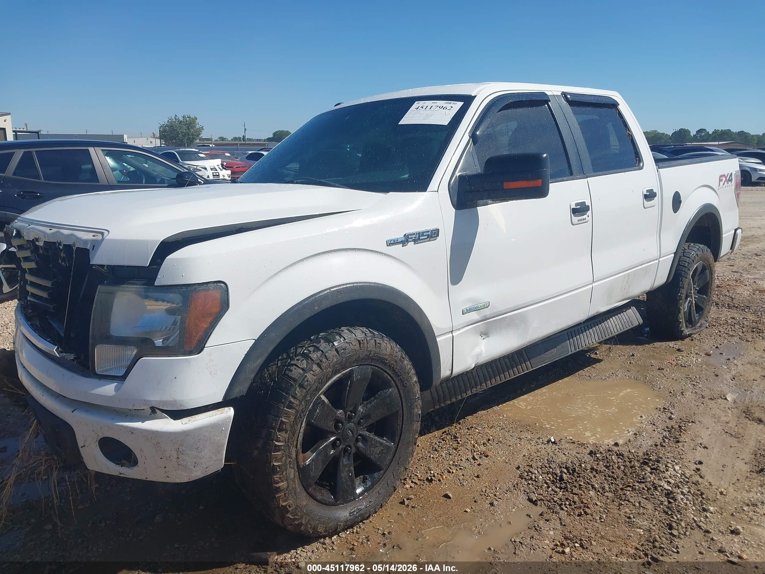 2012 Ford F-150 Fx4 White vin: 1FTFW1ET0CFC87424