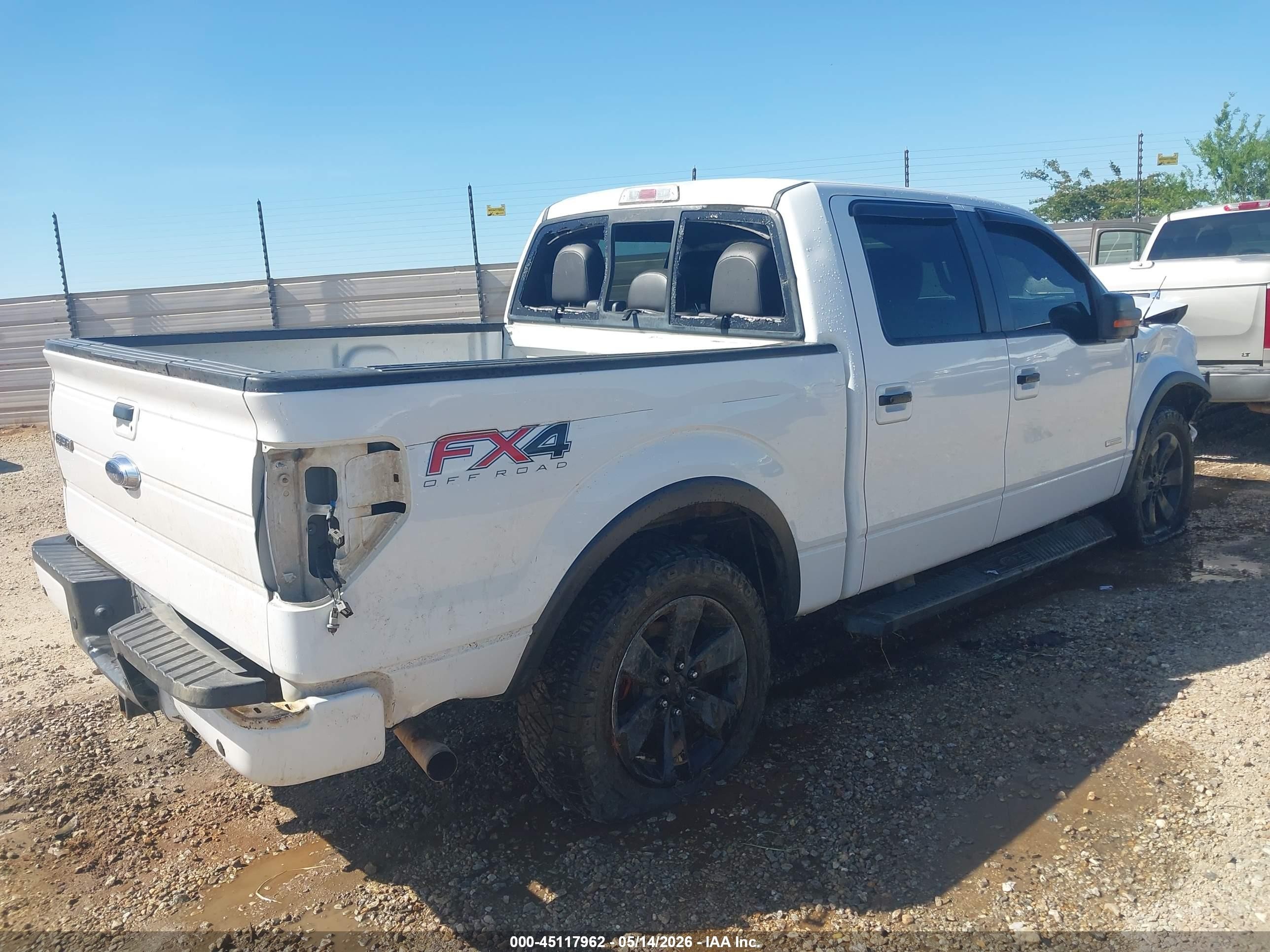 2012 Ford F-150 Fx4 White vin: 1FTFW1ET0CFC87424
