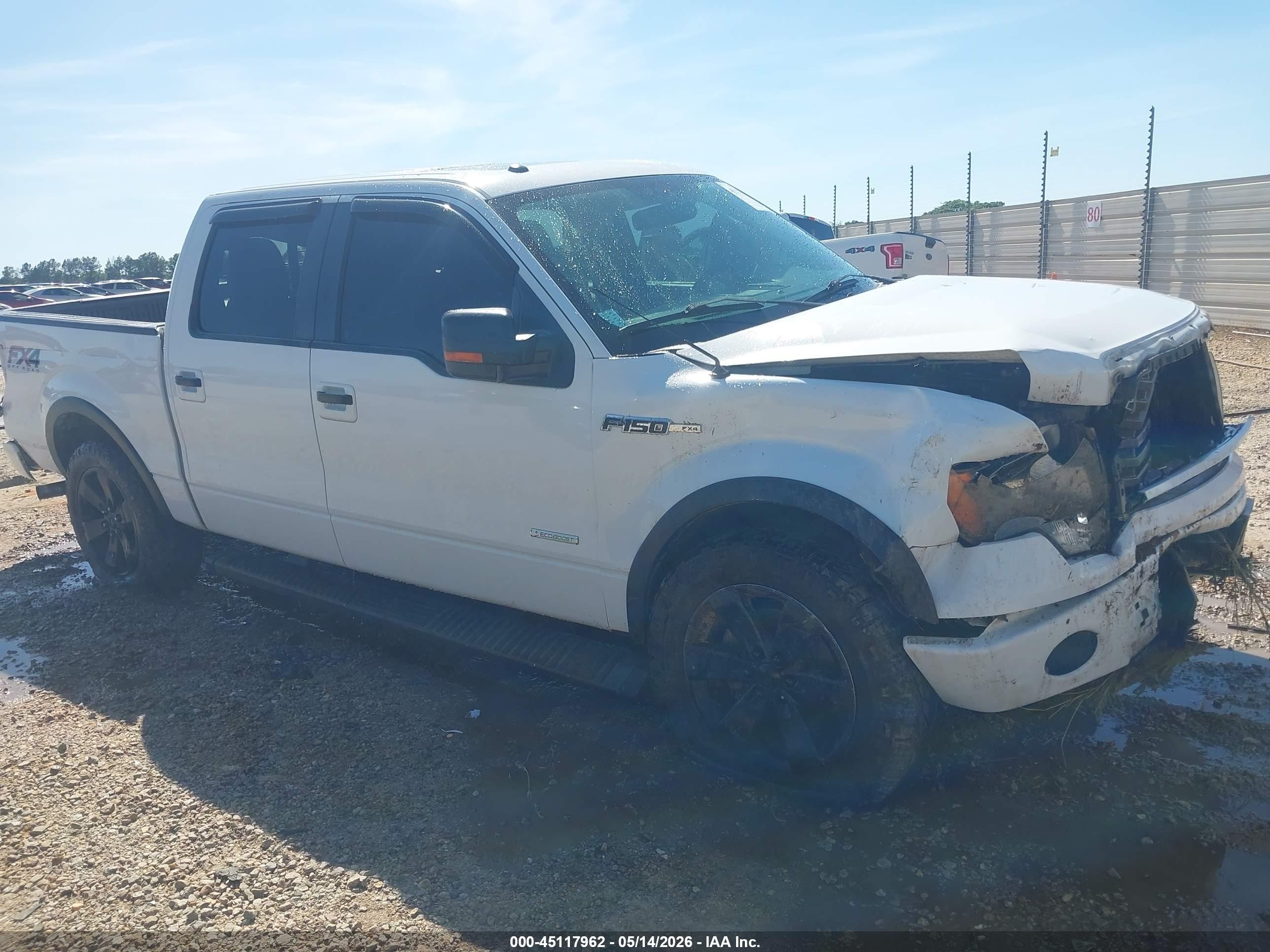 2012 Ford F-150 Fx4 White vin: 1FTFW1ET0CFC87424