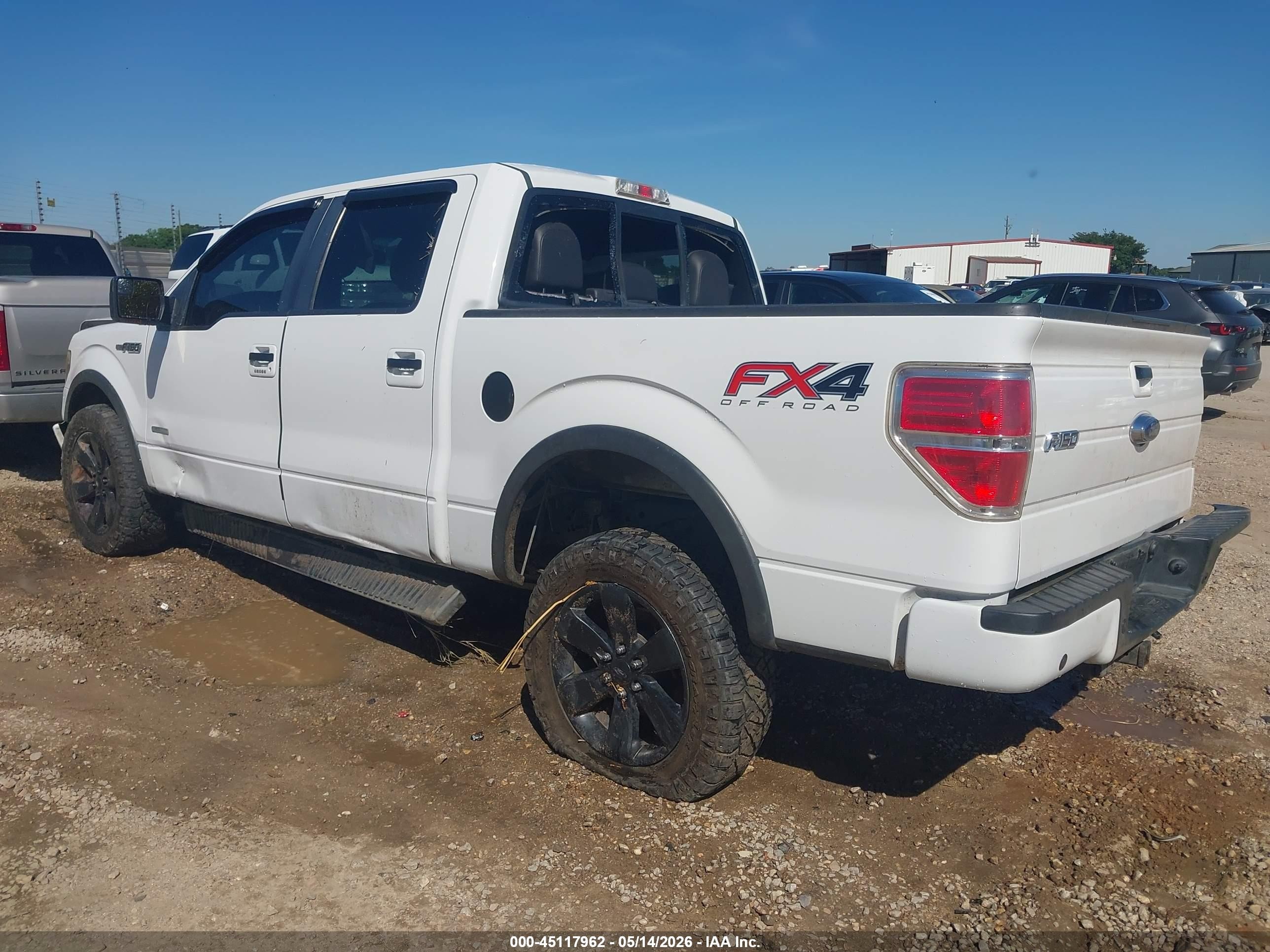 2012 Ford F-150 Fx4 White vin: 1FTFW1ET0CFC87424
