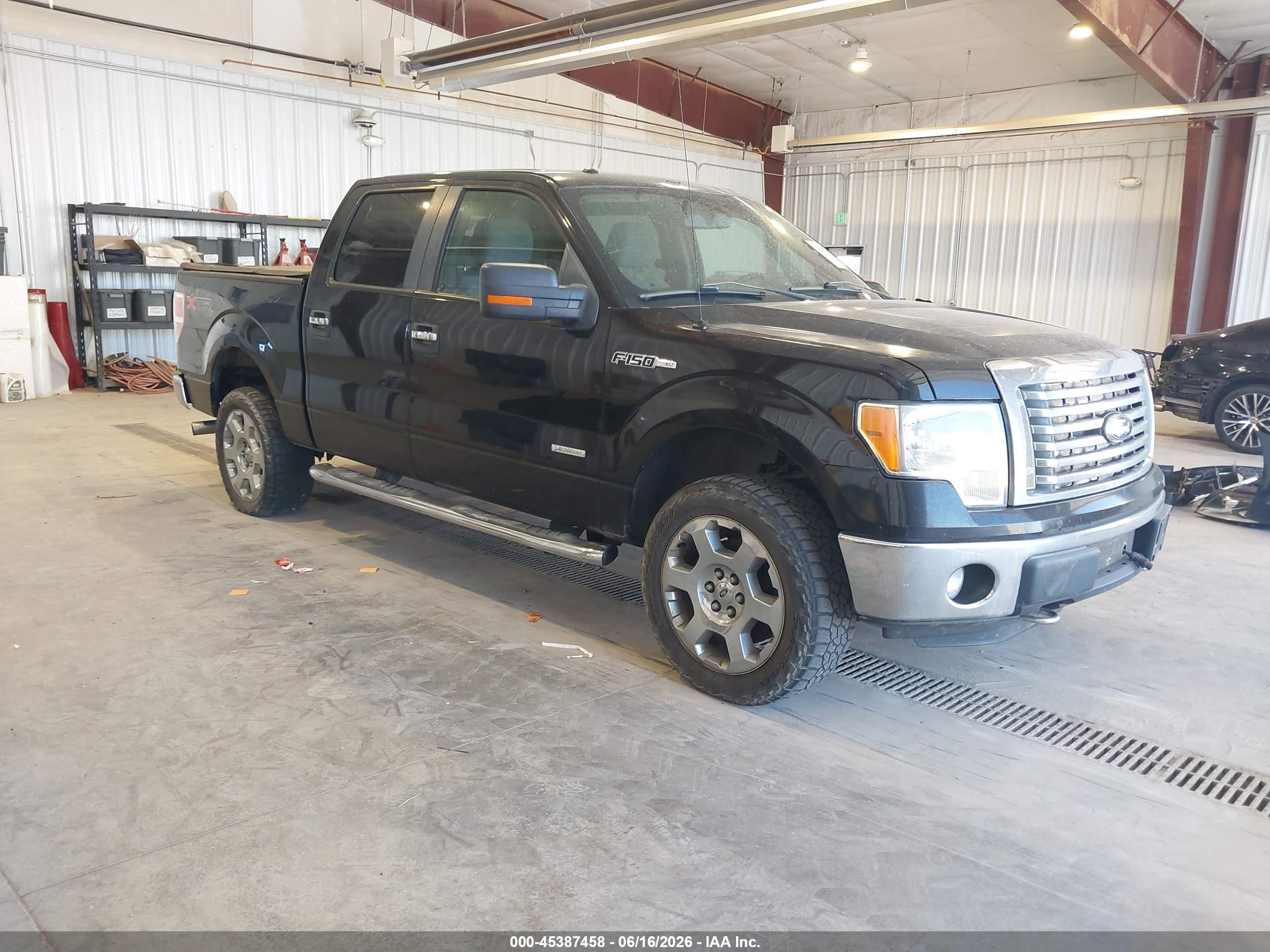2012 Ford F-150 Xlt Black vin: 1FTFW1ET0CKD34149