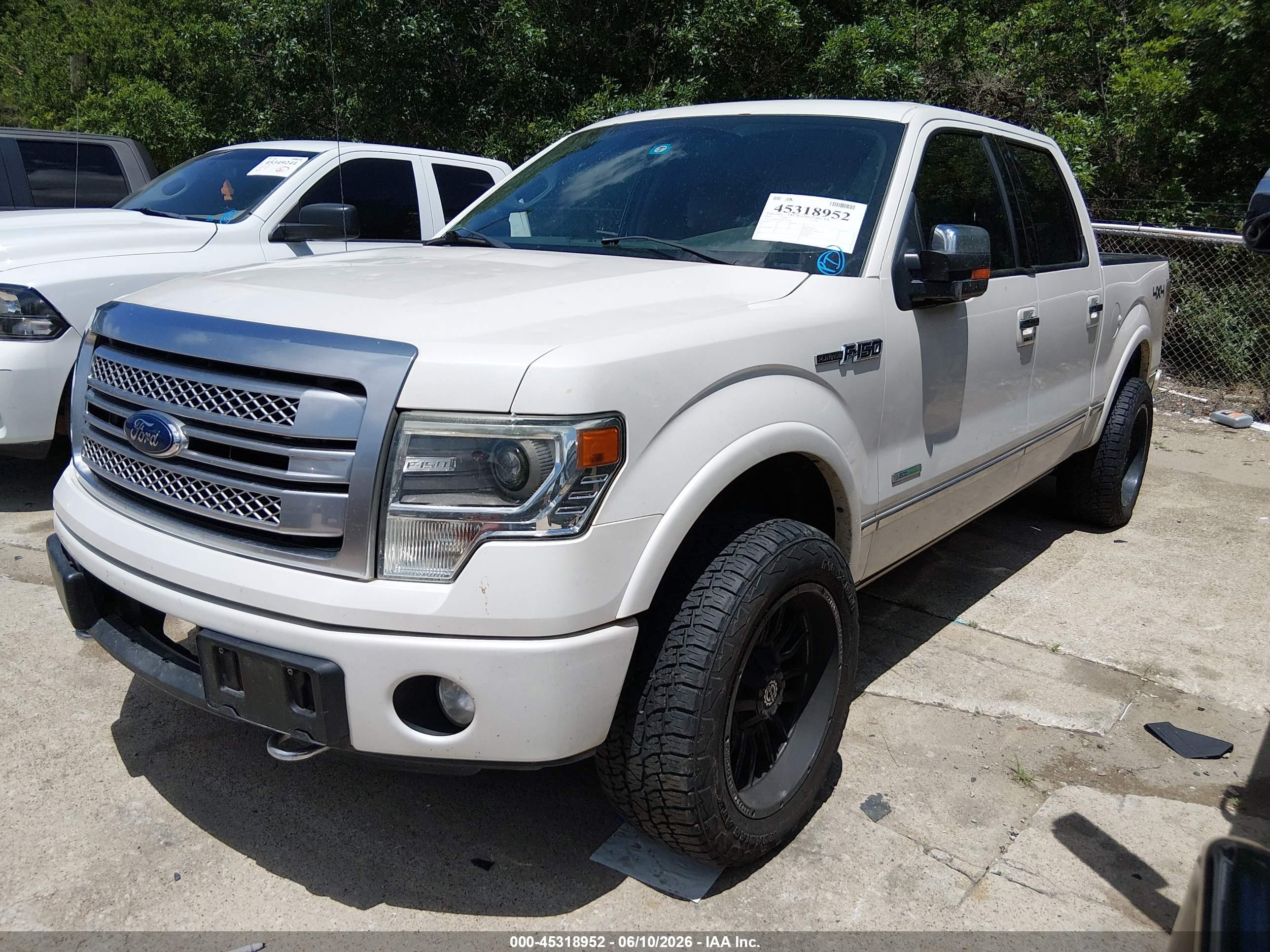 2013 Ford F-150 Platinum Белый vin: 1FTFW1ET0DFA15506