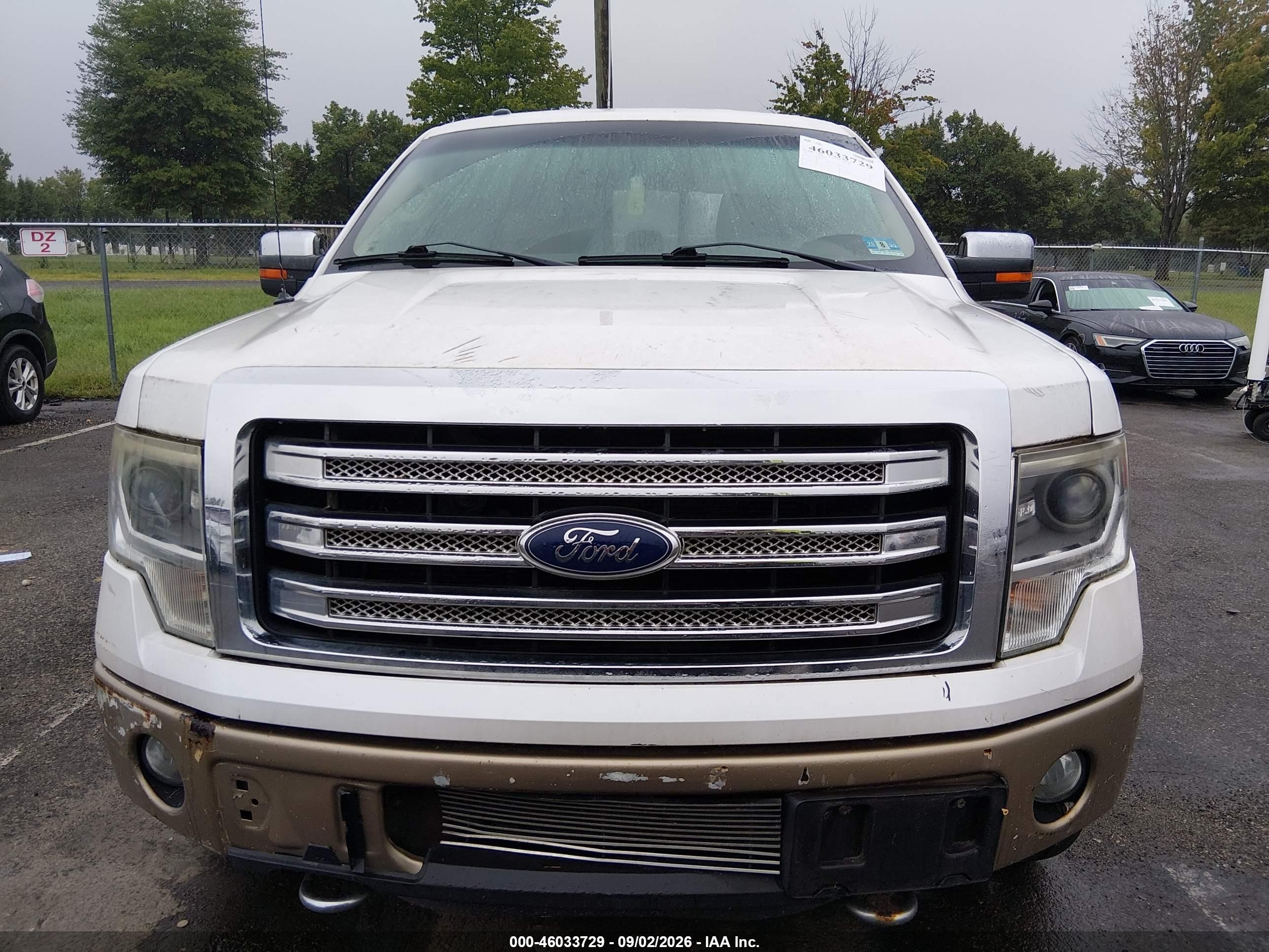 2013 Ford F-150 Lariat White vin: 1FTFW1ET0DFA41491