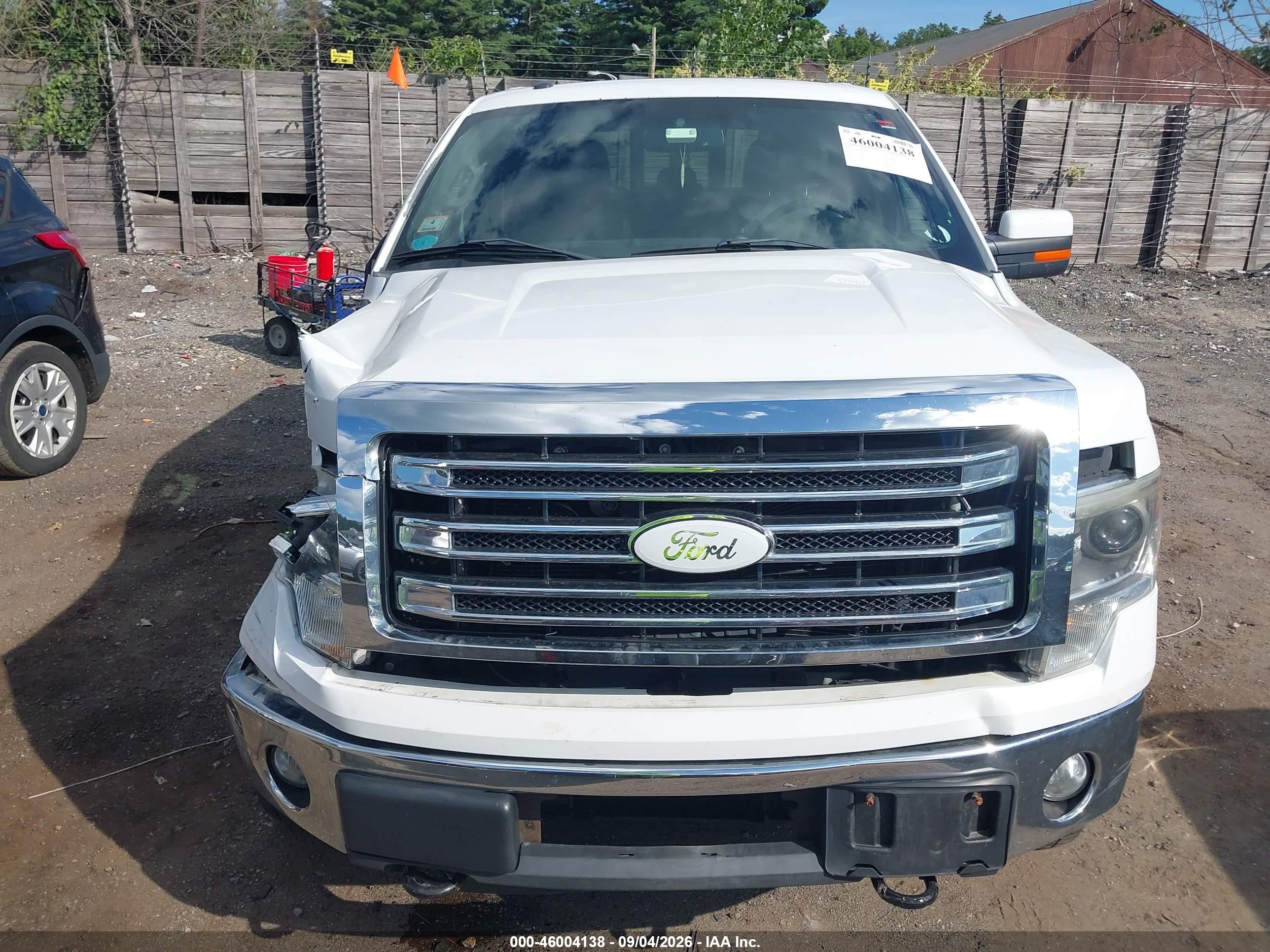 2013 Ford F-150 Lariat White vin: 1FTFW1ET0DFD14722