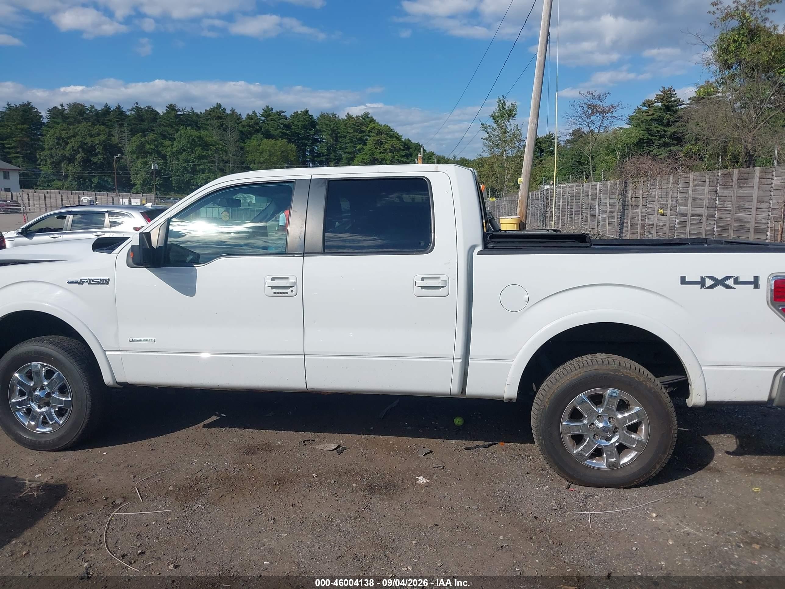 2013 Ford F-150 Lariat White vin: 1FTFW1ET0DFD14722