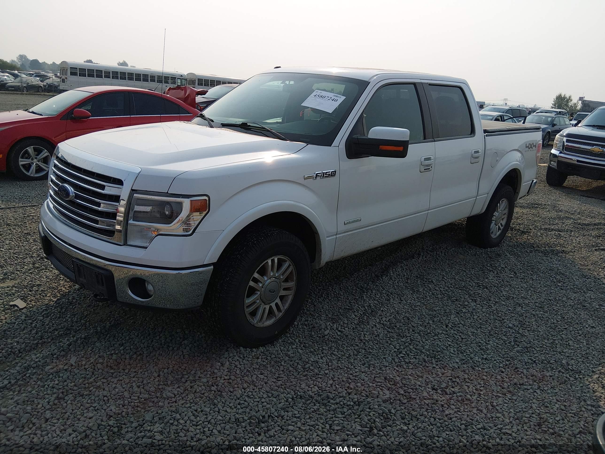 2013 Ford F-150 Lariat Белый vin: 1FTFW1ET0DFD49180