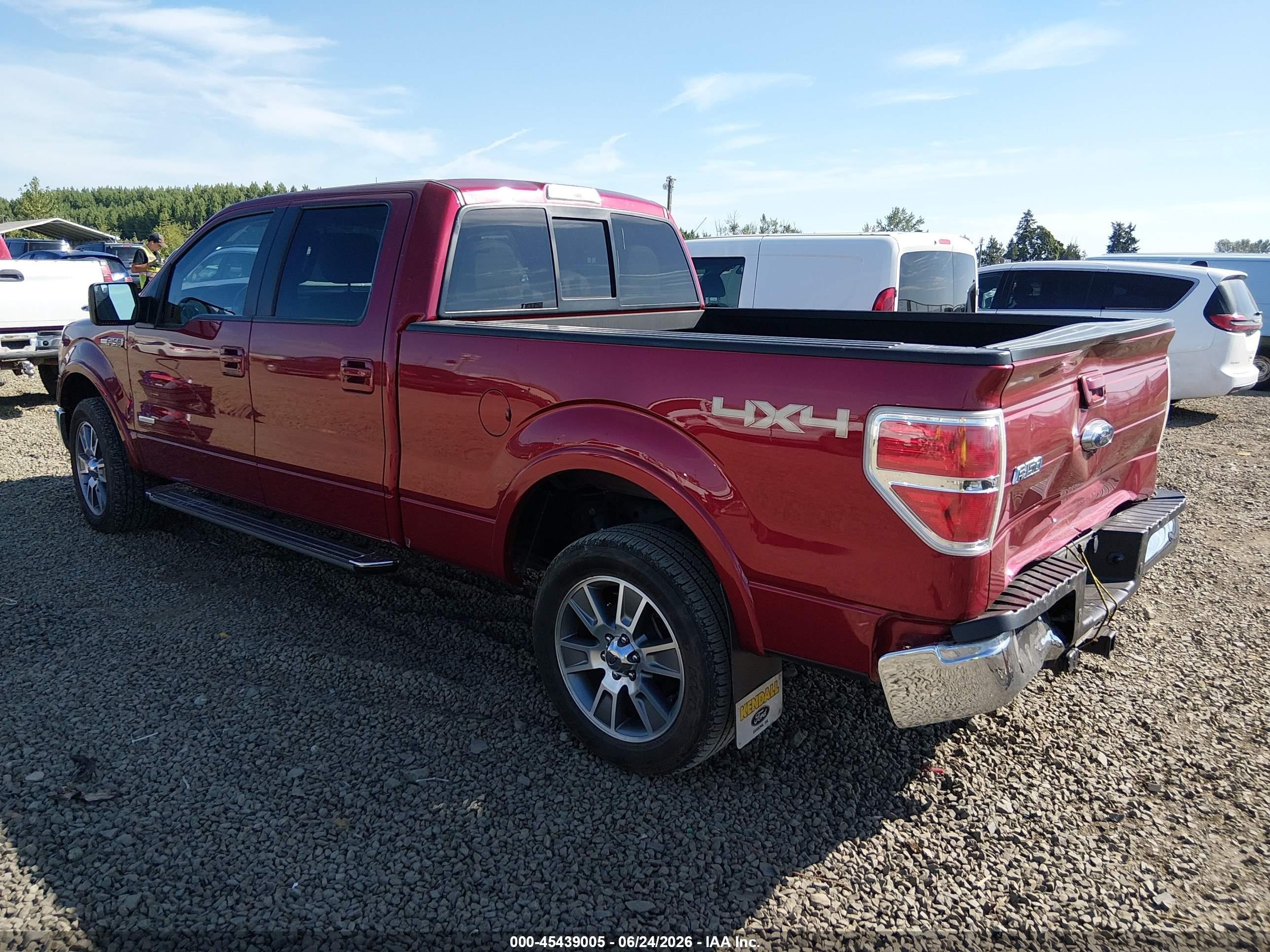 2014 Ford F-150 Lariat Red vin: 1FTFW1ET0EFC43197