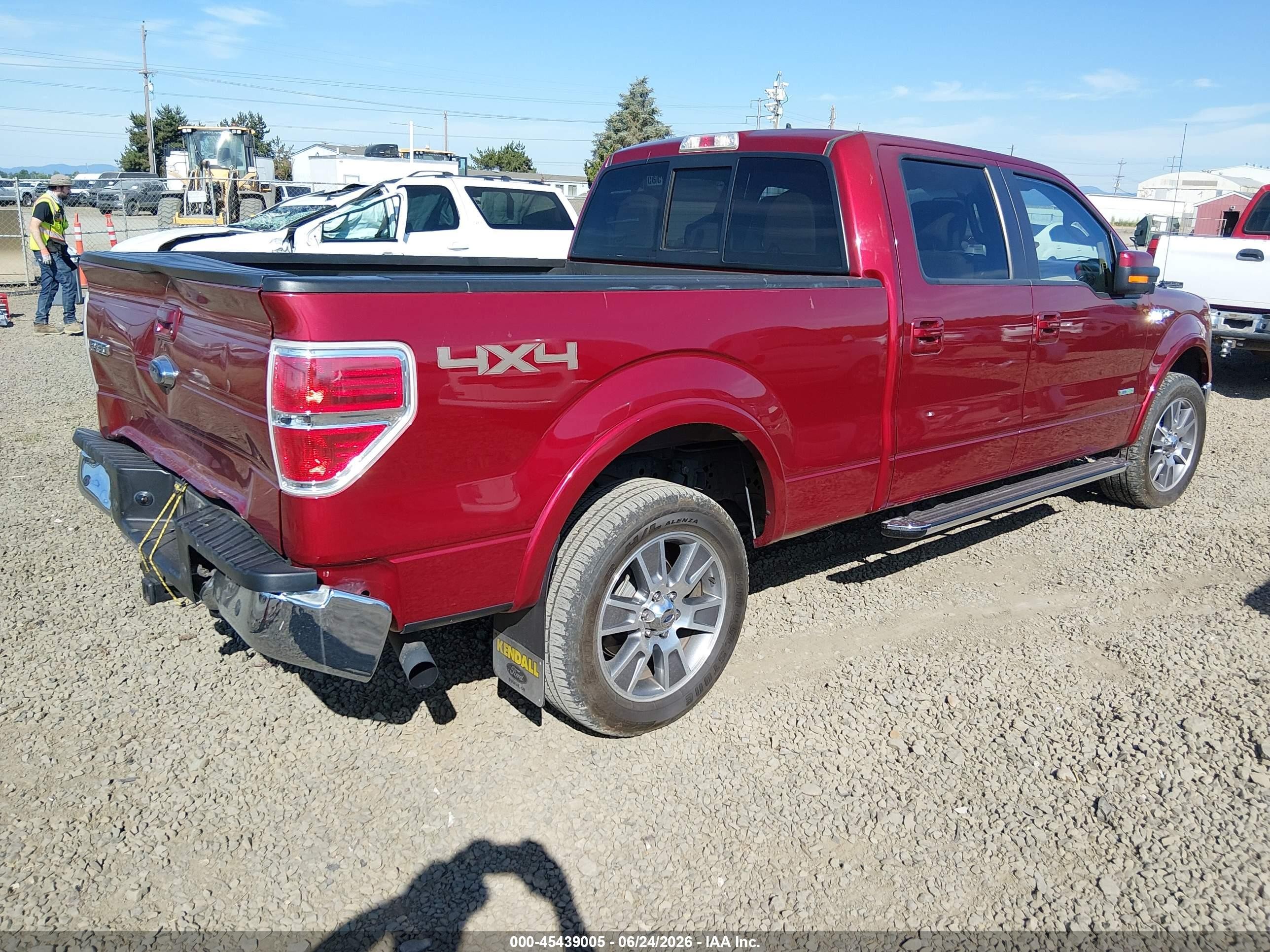 2014 Ford F-150 Lariat Red vin: 1FTFW1ET0EFC43197