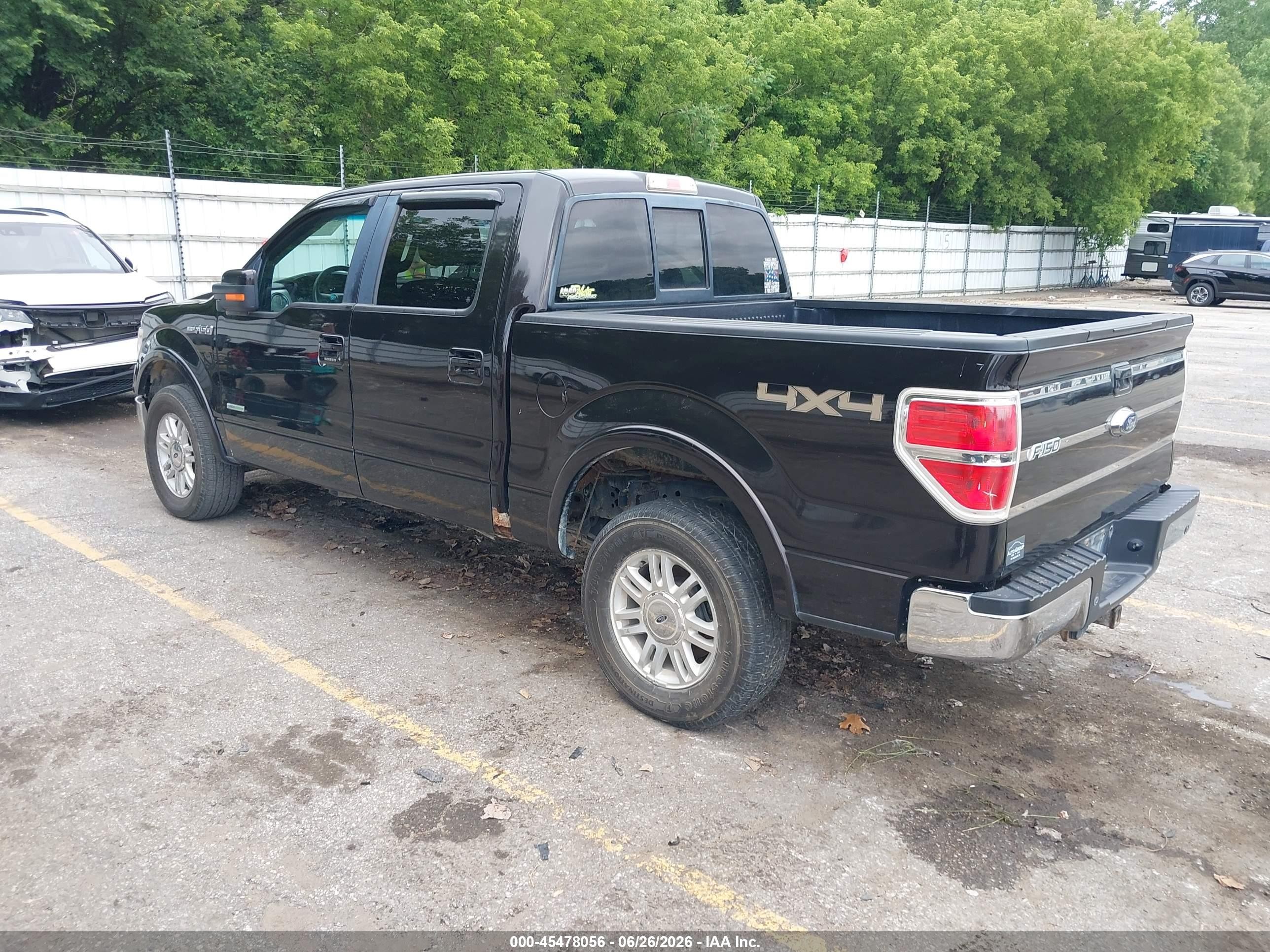 2014 Ford F-150 Lariat Black vin: 1FTFW1ET0EKD08492