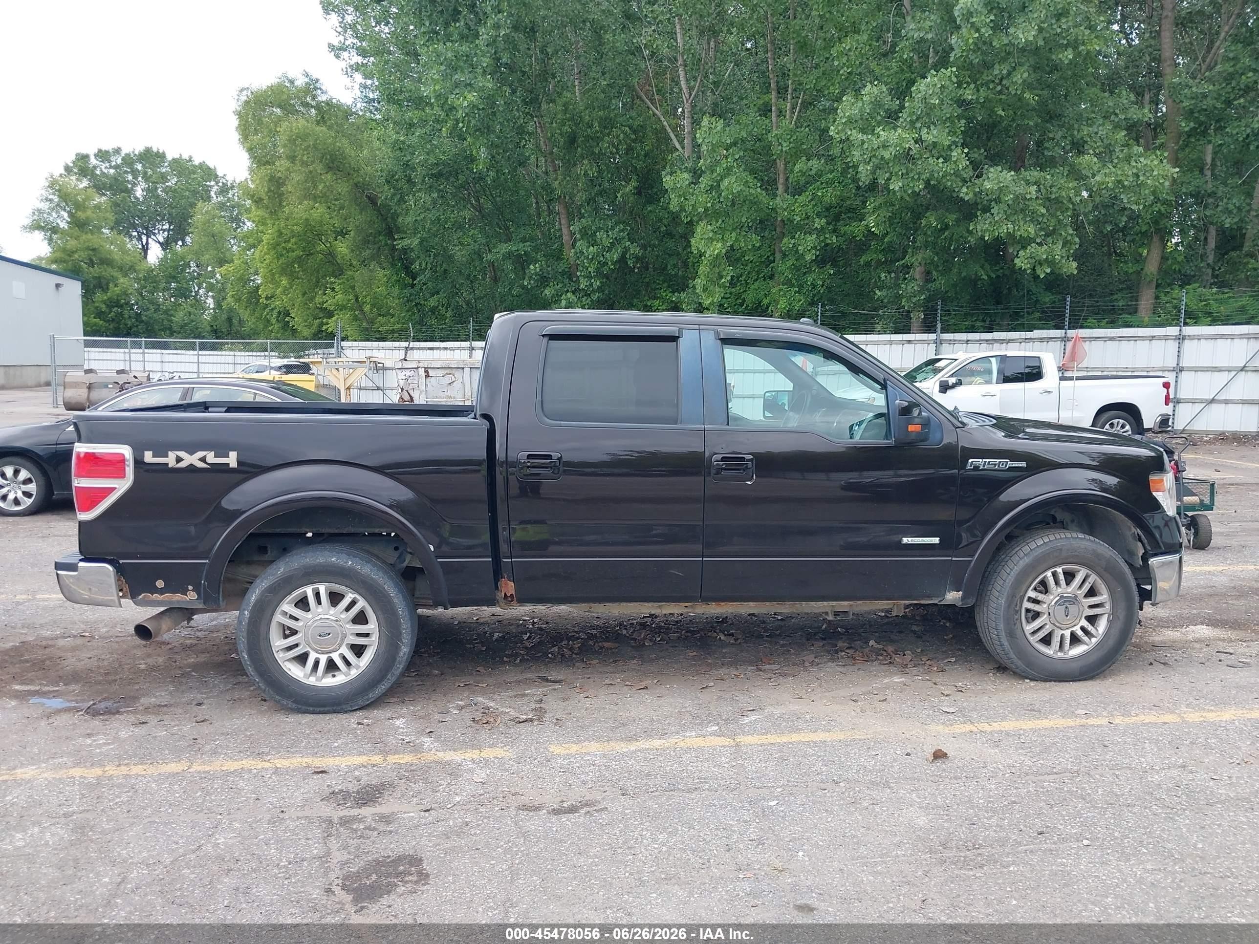 2014 Ford F-150 Lariat Black vin: 1FTFW1ET0EKD08492
