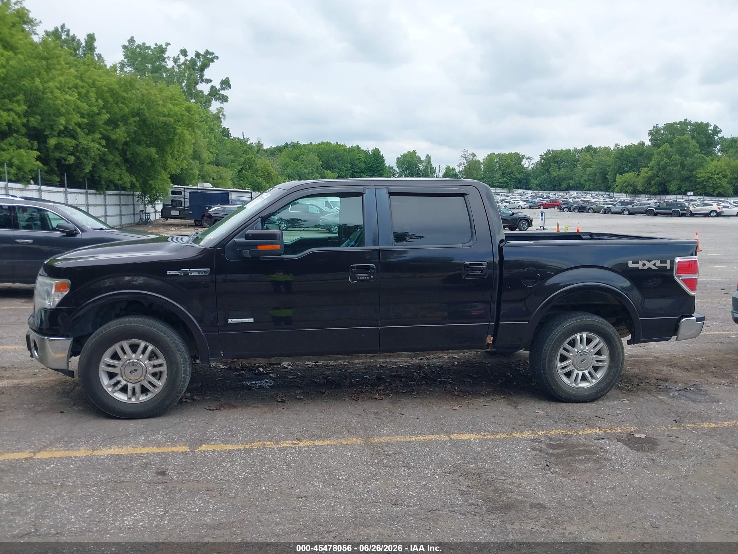 2014 Ford F-150 Lariat Black vin: 1FTFW1ET0EKD08492
