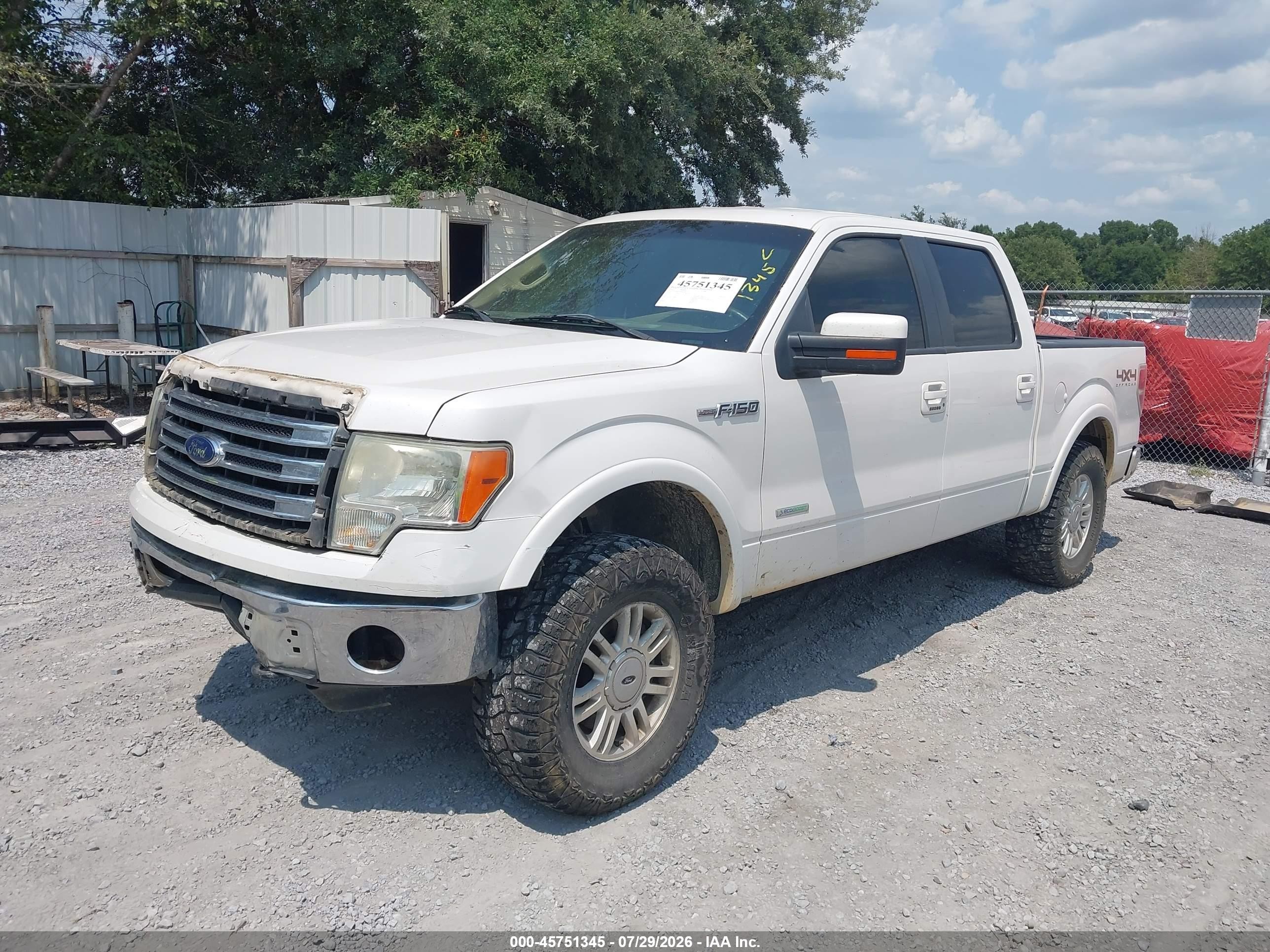 2014 Ford F-150 Lariat White vin: 1FTFW1ET0EKF32863