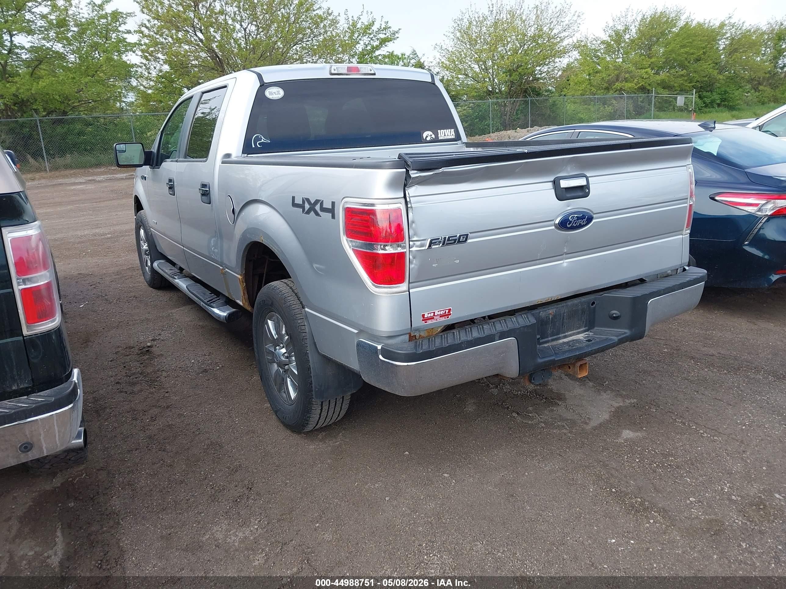2011 Ford F-150 Xlt Gray vin: 1FTFW1ET1BFB43783