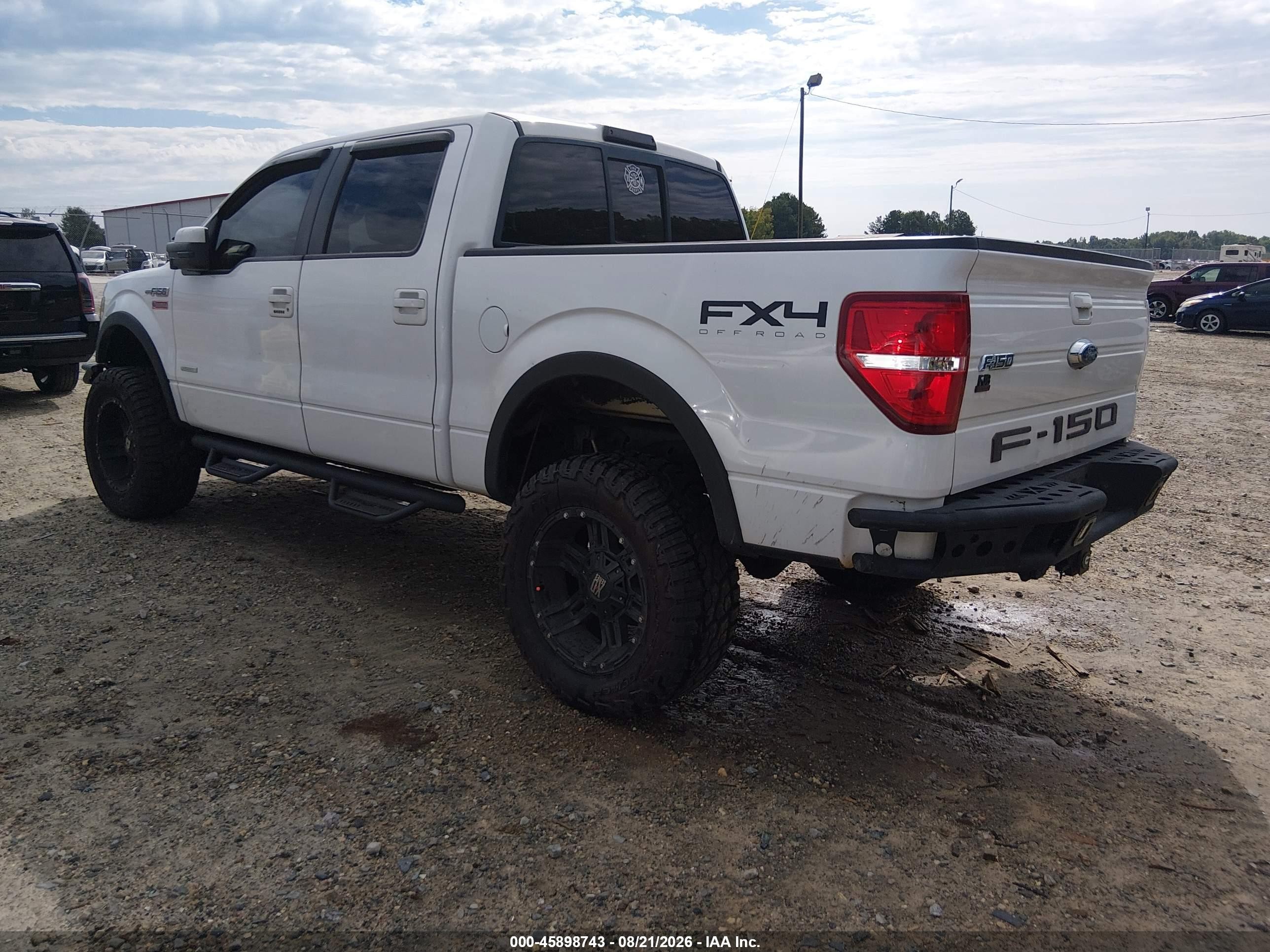 2011 Ford F-150 Lariat White vin: 1FTFW1ET1BFB80672