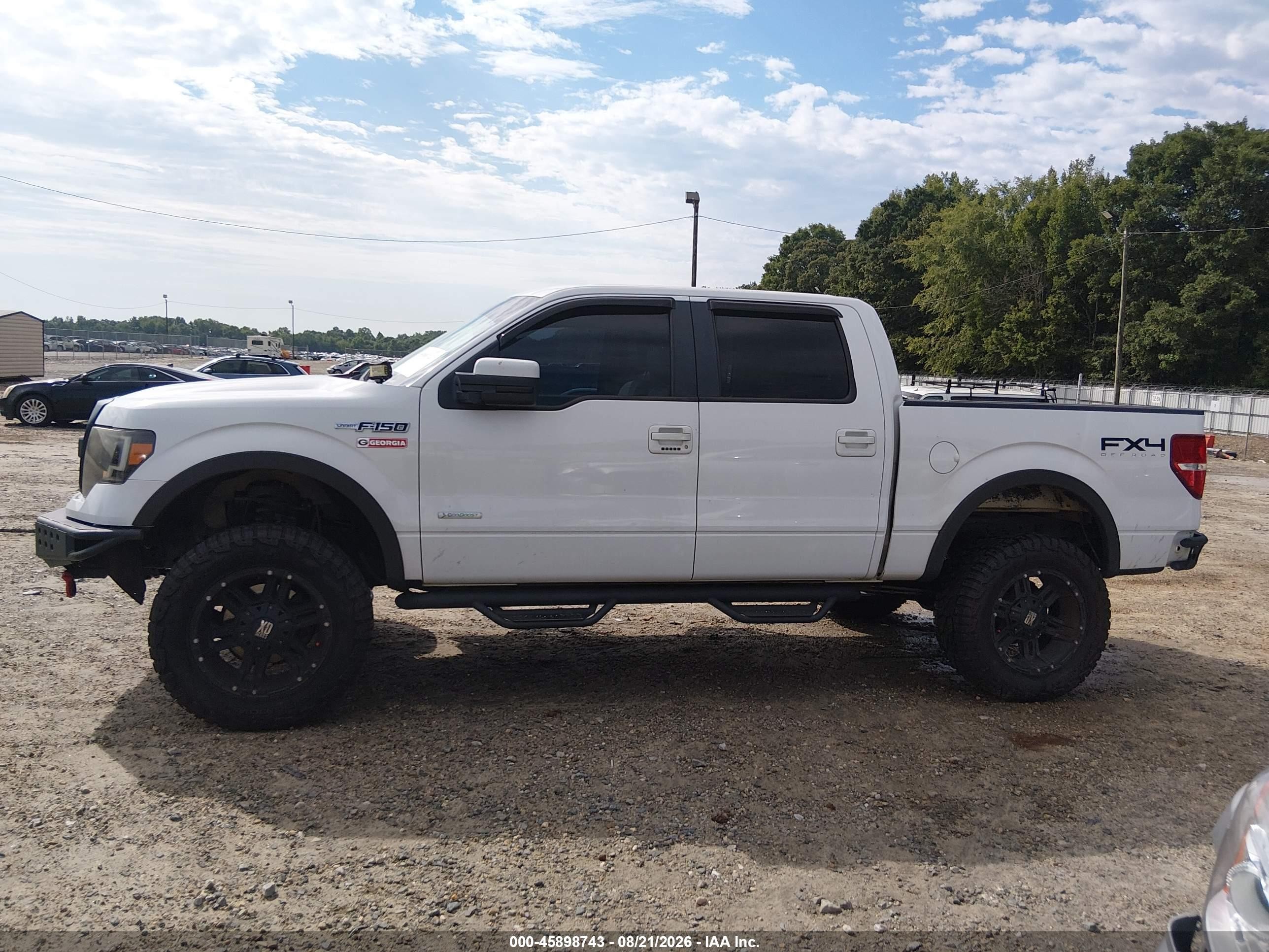 2011 Ford F-150 Lariat White vin: 1FTFW1ET1BFB80672