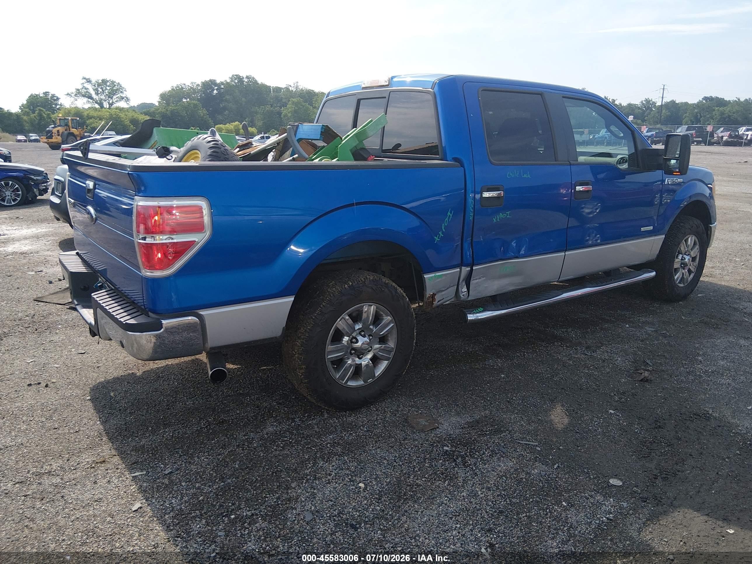 2011 Ford F-150 Xlt Blue vin: 1FTFW1ET1BFC10883
